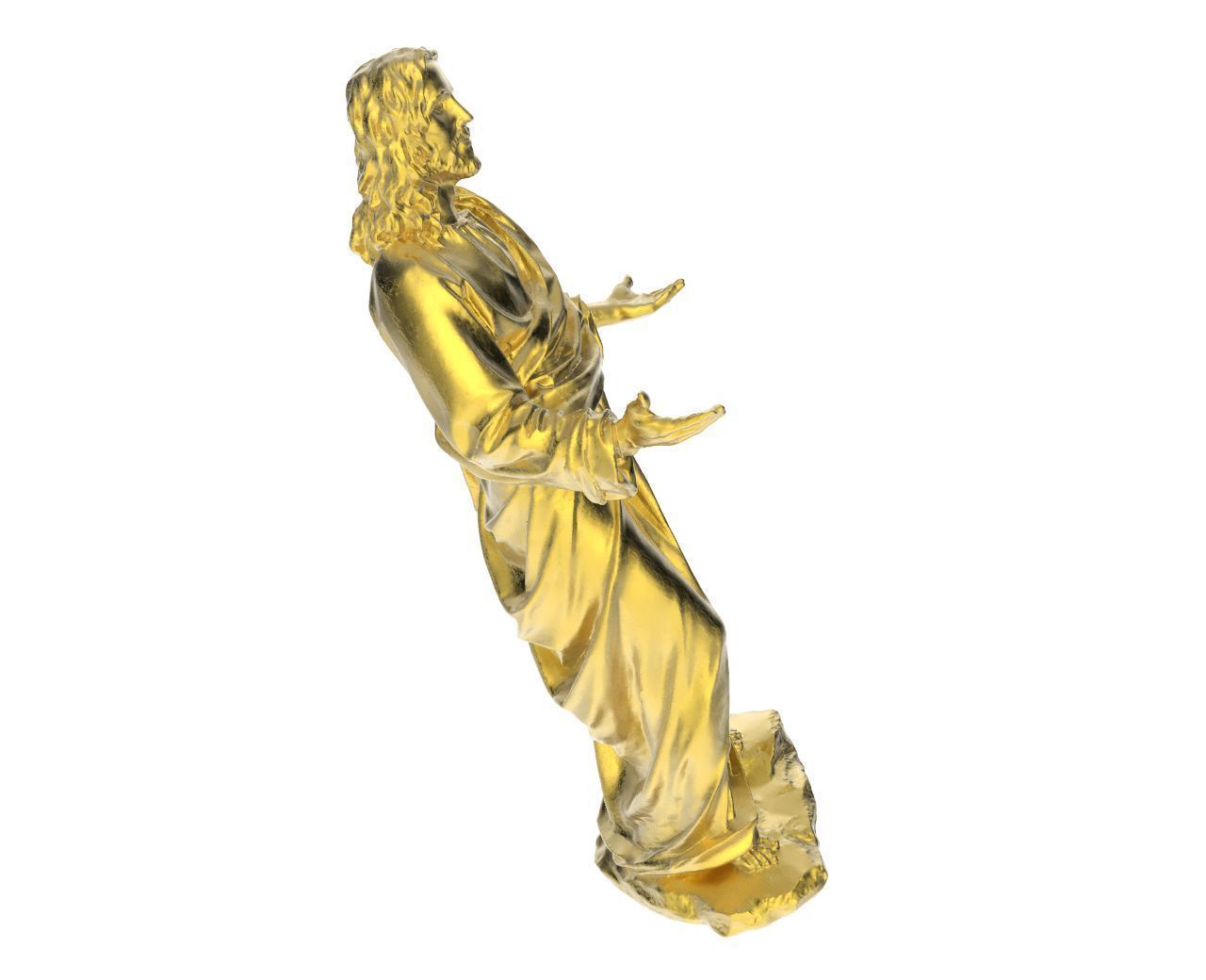 Scanned Jesus Statue 3D print model_6