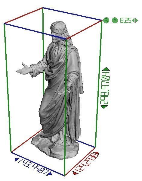 Scanned Jesus Statue 3D print model_8