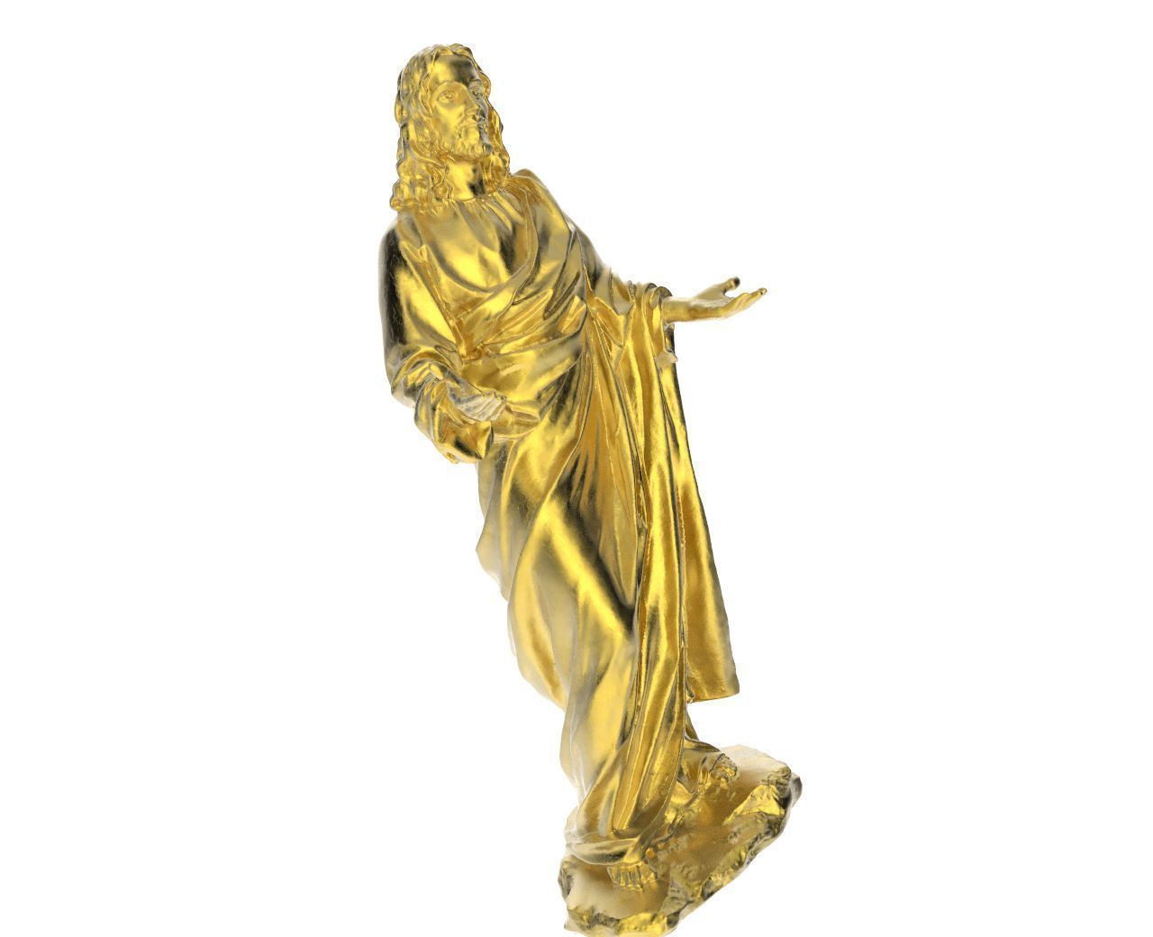 Scanned Jesus Statue 3D print model_7