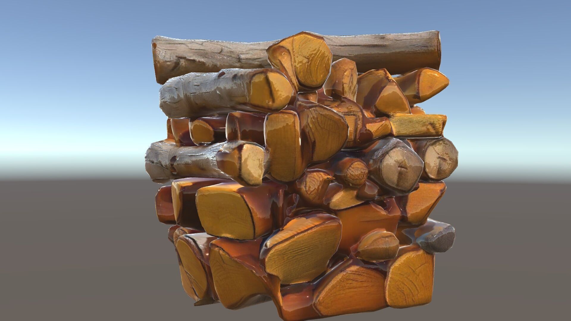 Firewood Stack D Model Pack for Rendering and Game Design Low-poly 3D model_33