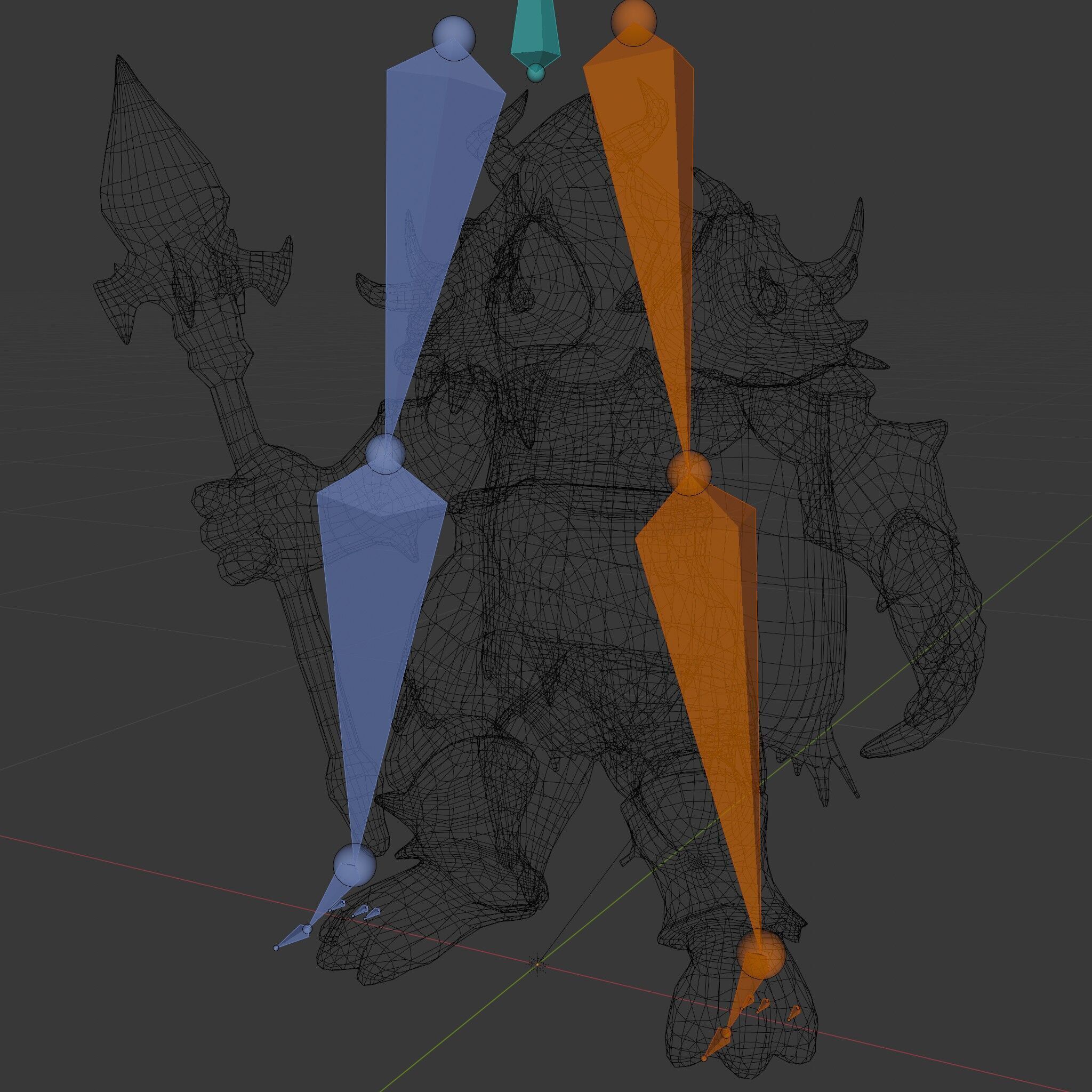 Ice Giant Warrior Rigged and Animated D Character Model Low-poly 3D model_6