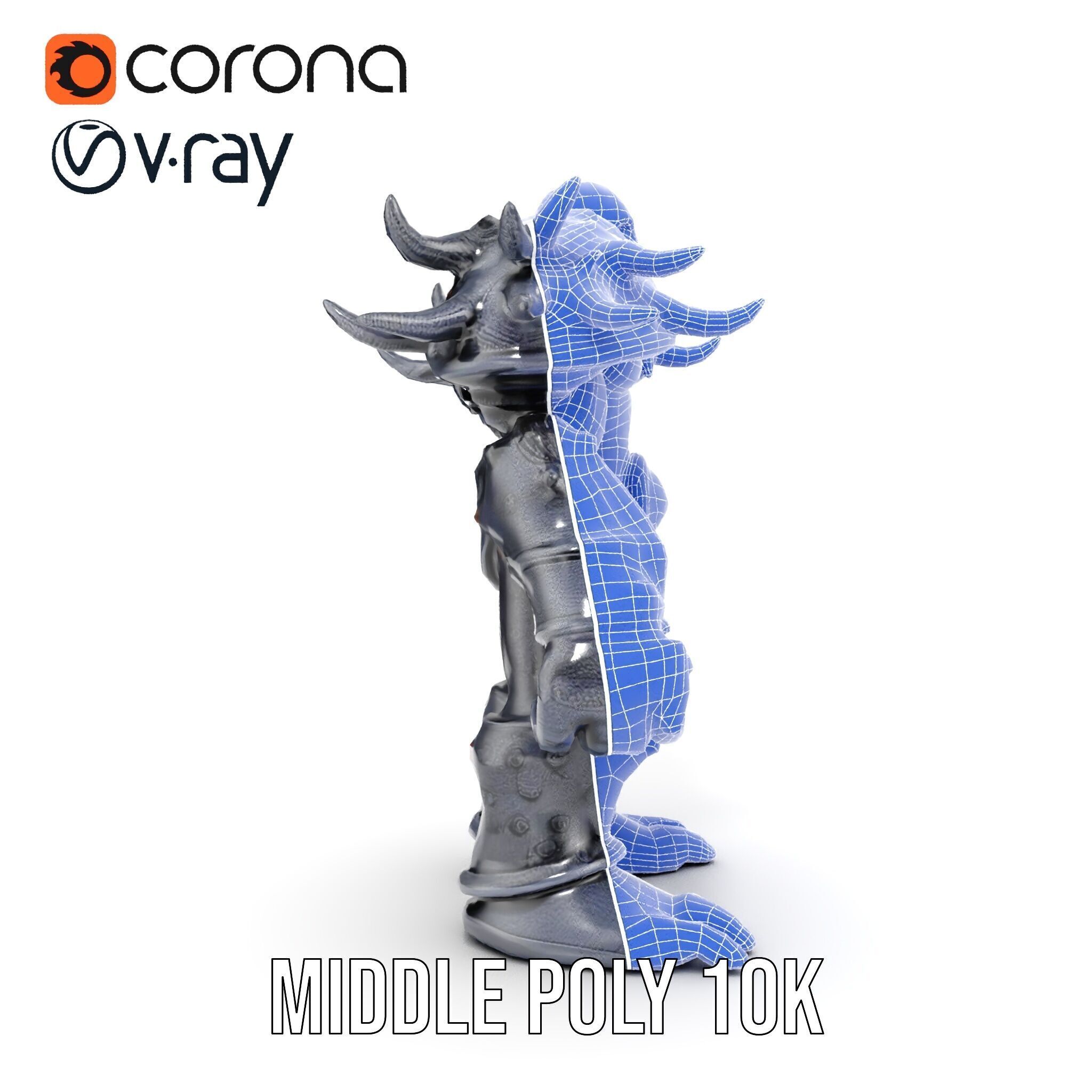 DarkStone Warrior Rigged and Animated D Character Model Low-poly 3D model_33
