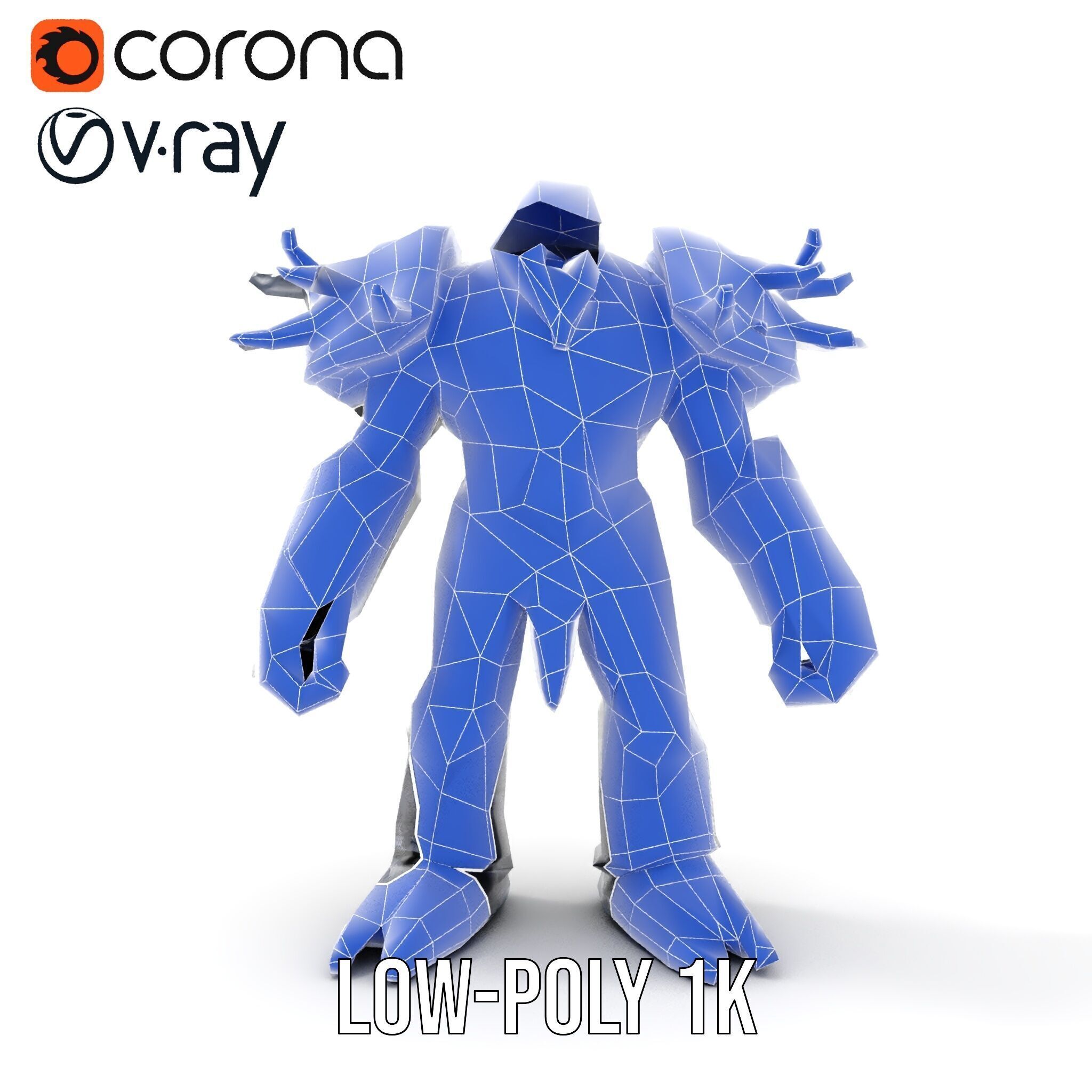 DarkStone Warrior Rigged and Animated D Character Model Low-poly 3D model_28