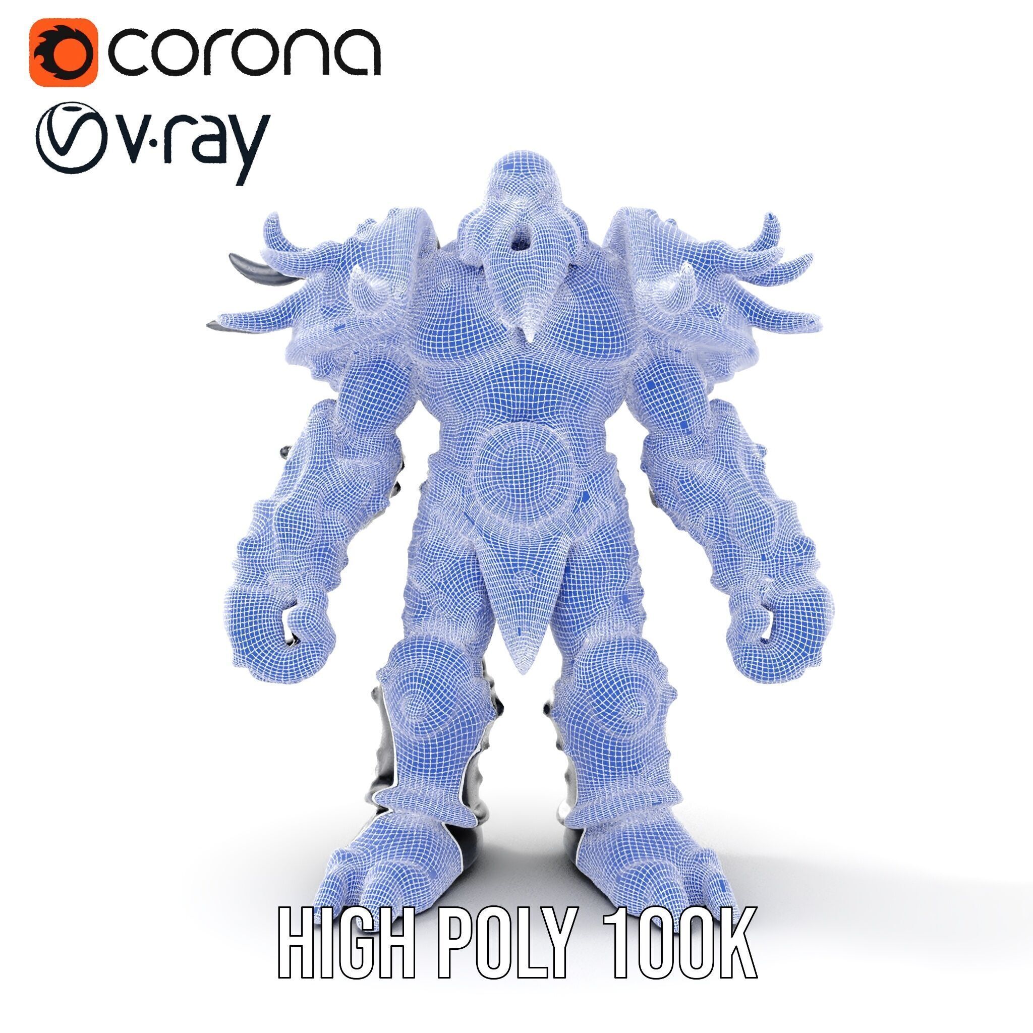 DarkStone Warrior Rigged and Animated D Character Model Low-poly 3D model_32