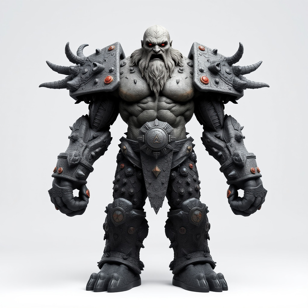 DarkStone Warrior Rigged and Animated D Character Model Low-poly 3D model_2