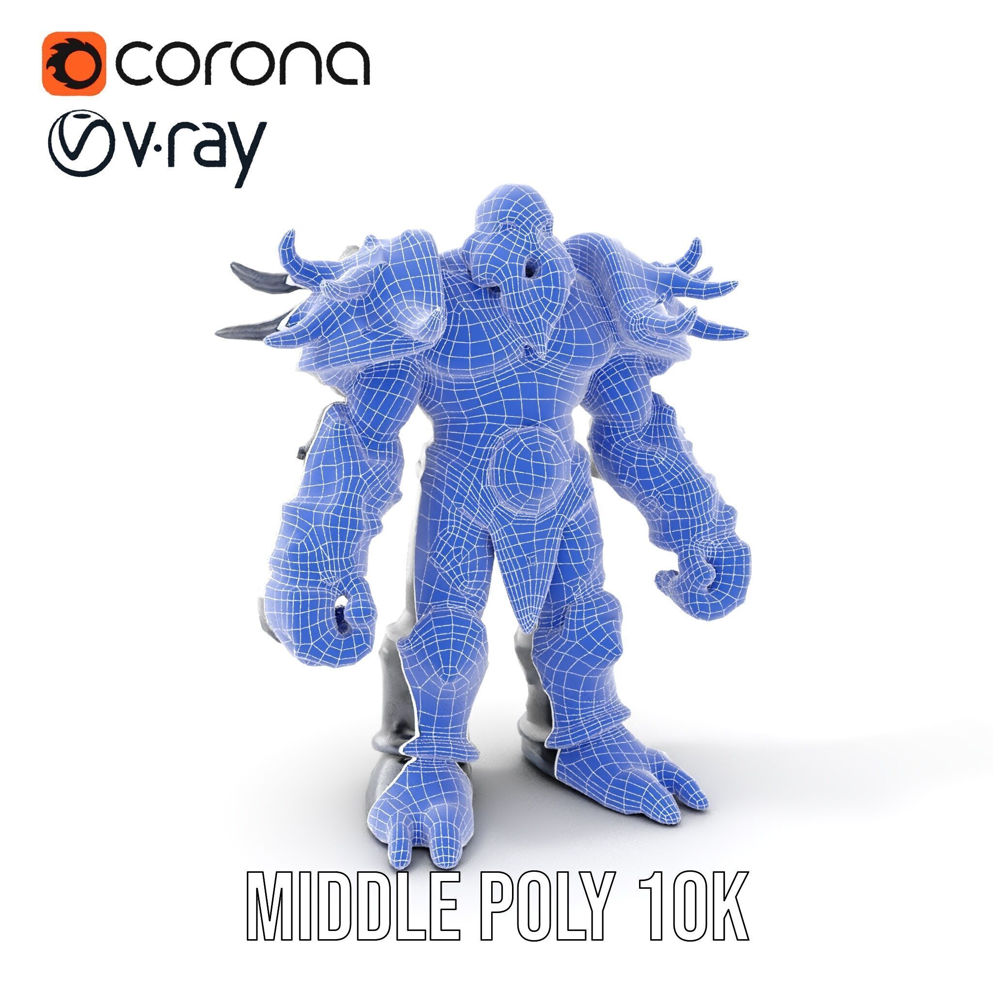 DarkStone Warrior Rigged and Animated D Character Model Low-poly 3D model_24