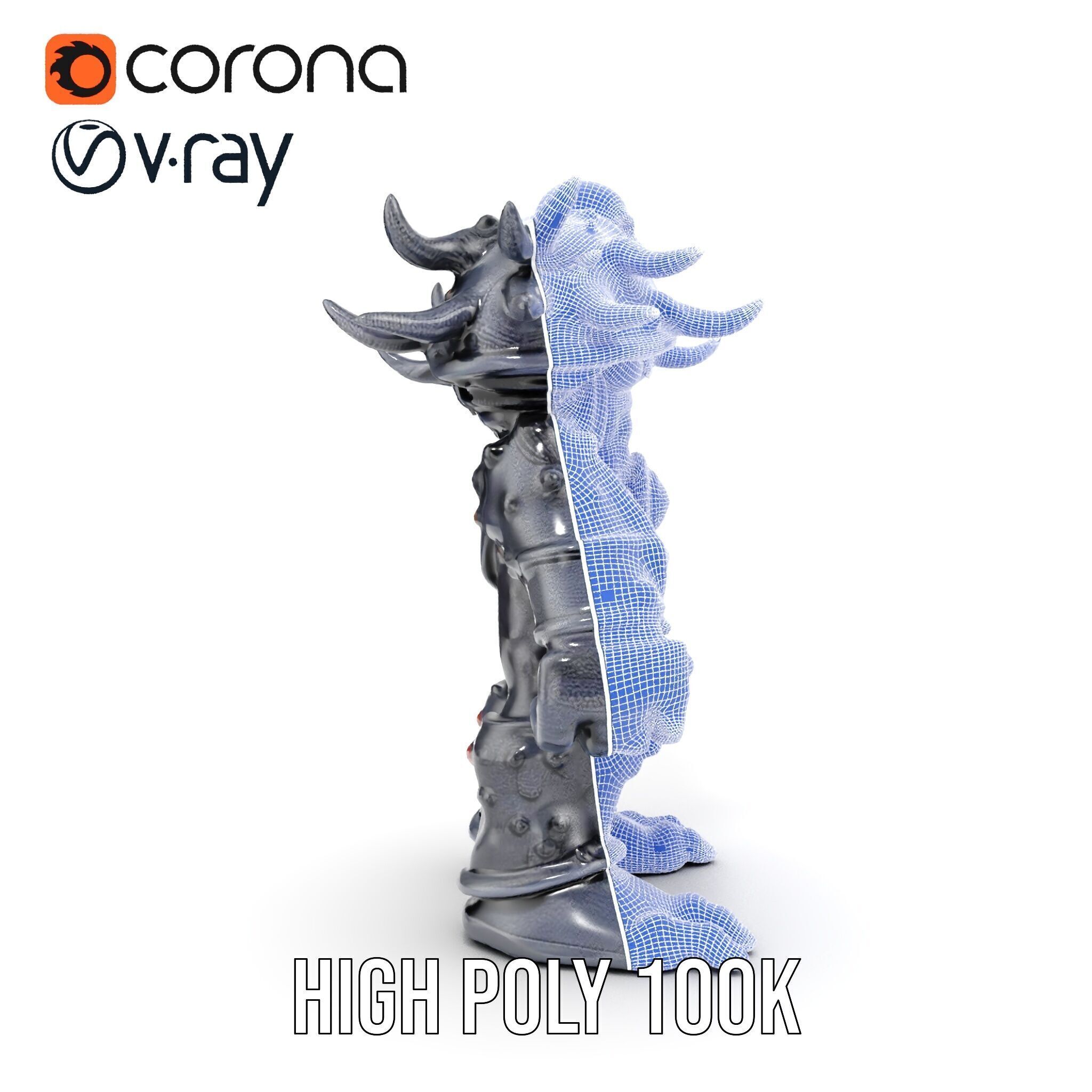 DarkStone Warrior Rigged and Animated D Character Model Low-poly 3D model_35