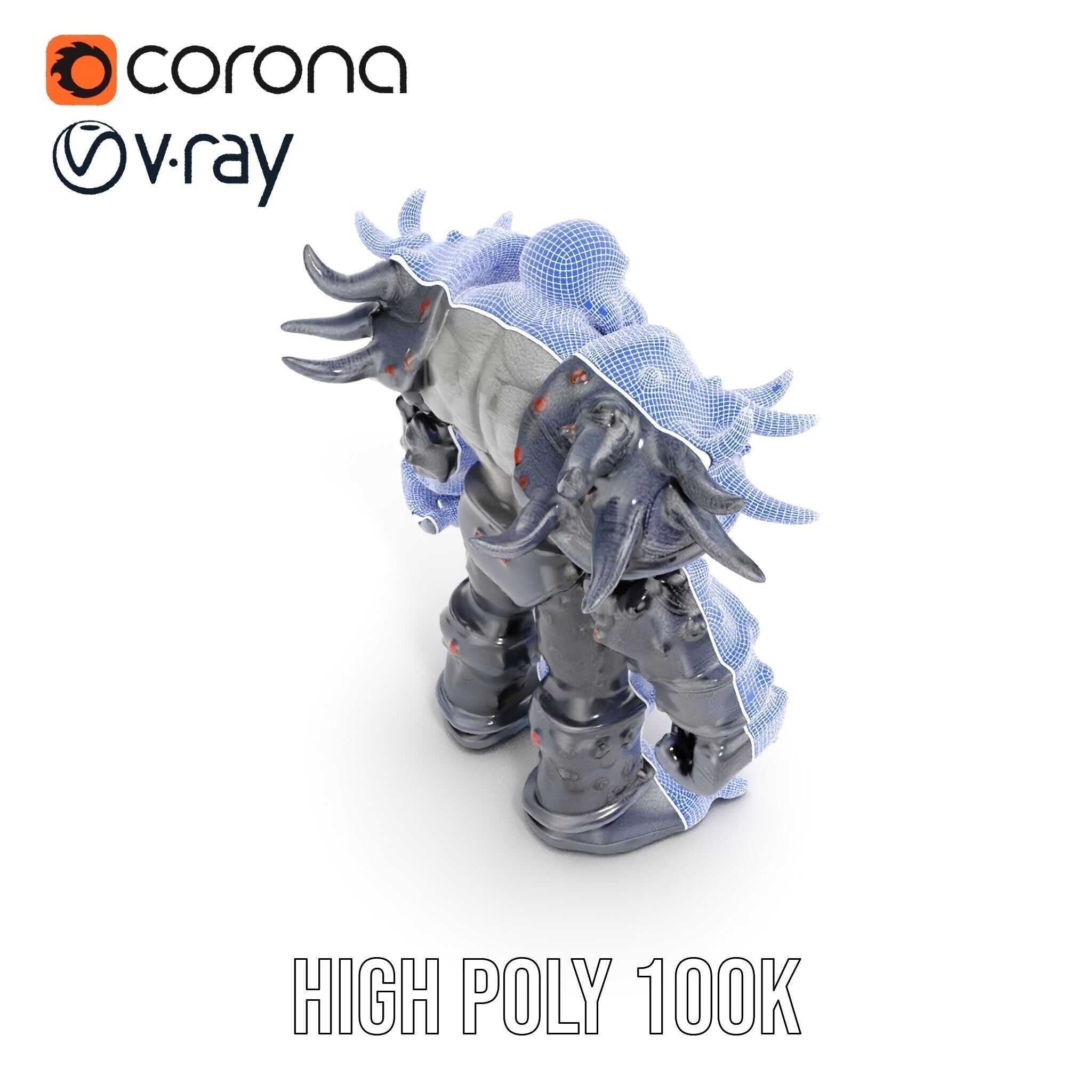 DarkStone Warrior Rigged and Animated D Character Model Low-poly 3D model_29