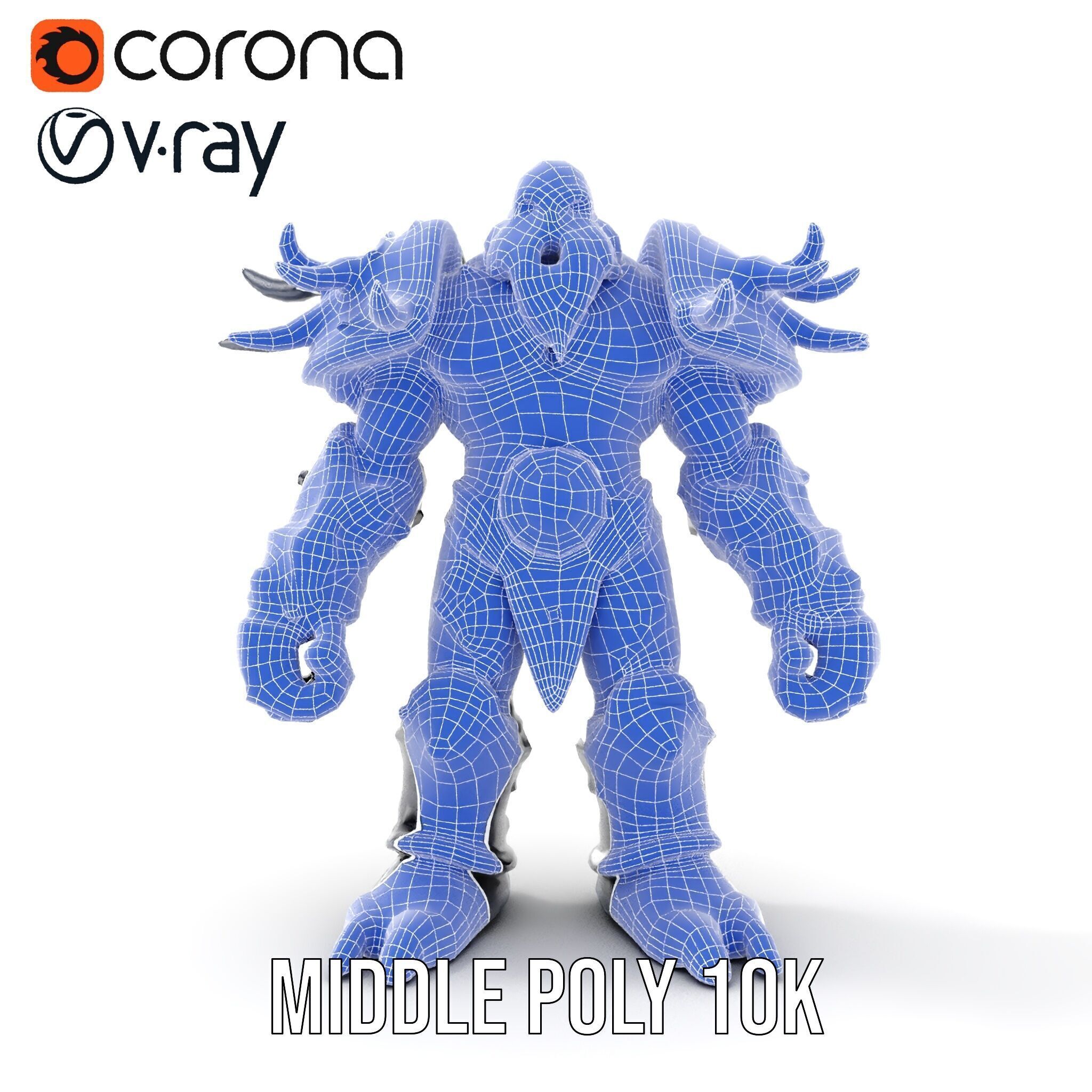 DarkStone Warrior Rigged and Animated D Character Model Low-poly 3D model_36