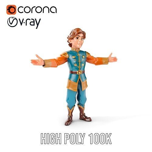 Charming Medieval Aristocrat Rigged and Animated D Character ... Low-poly 3D model