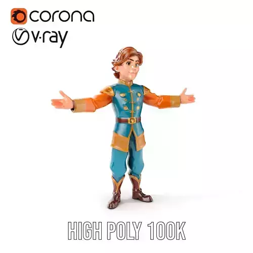 Charming Medieval Aristocrat Rigged and Animated D Character ... Low-poly 3D model