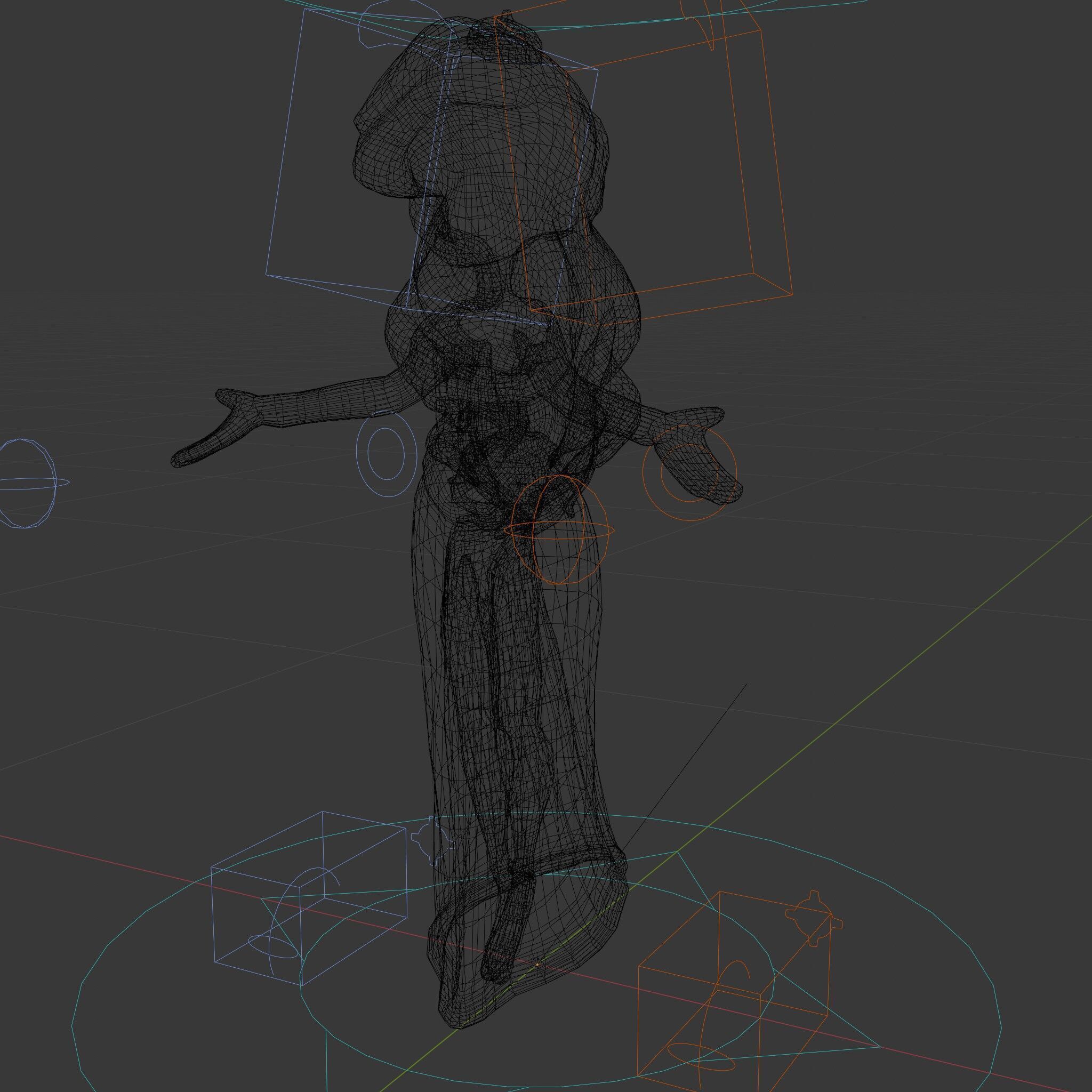 Enchanted Princess with Red Hair in Royal Dress  Rigged and A... Low-poly 3D model_6