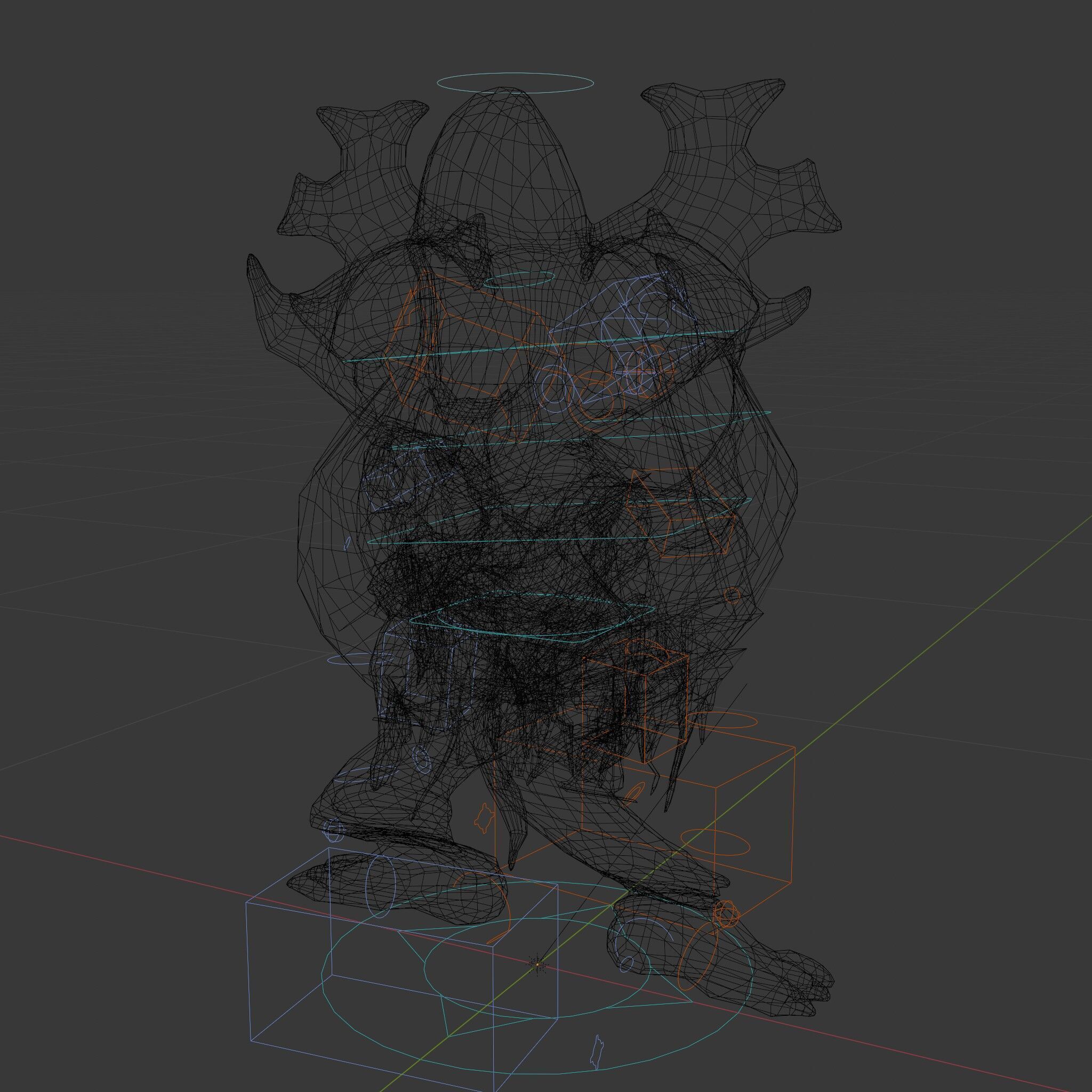 Orc Warrior with Antler Helmet Rigged and Animated D Characte... Low-poly 3D model_8