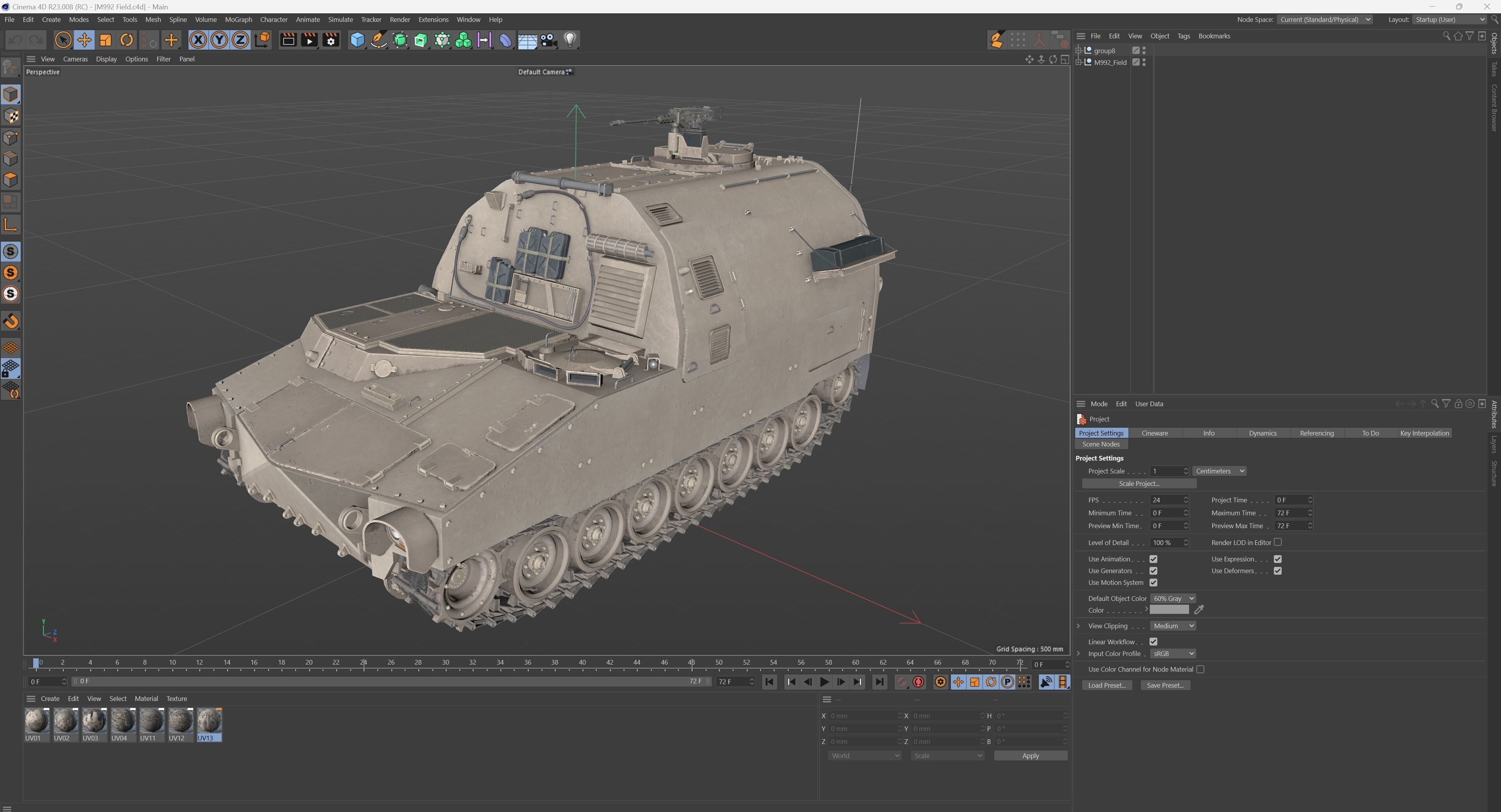 M992 Field Low-poly 3D model_8