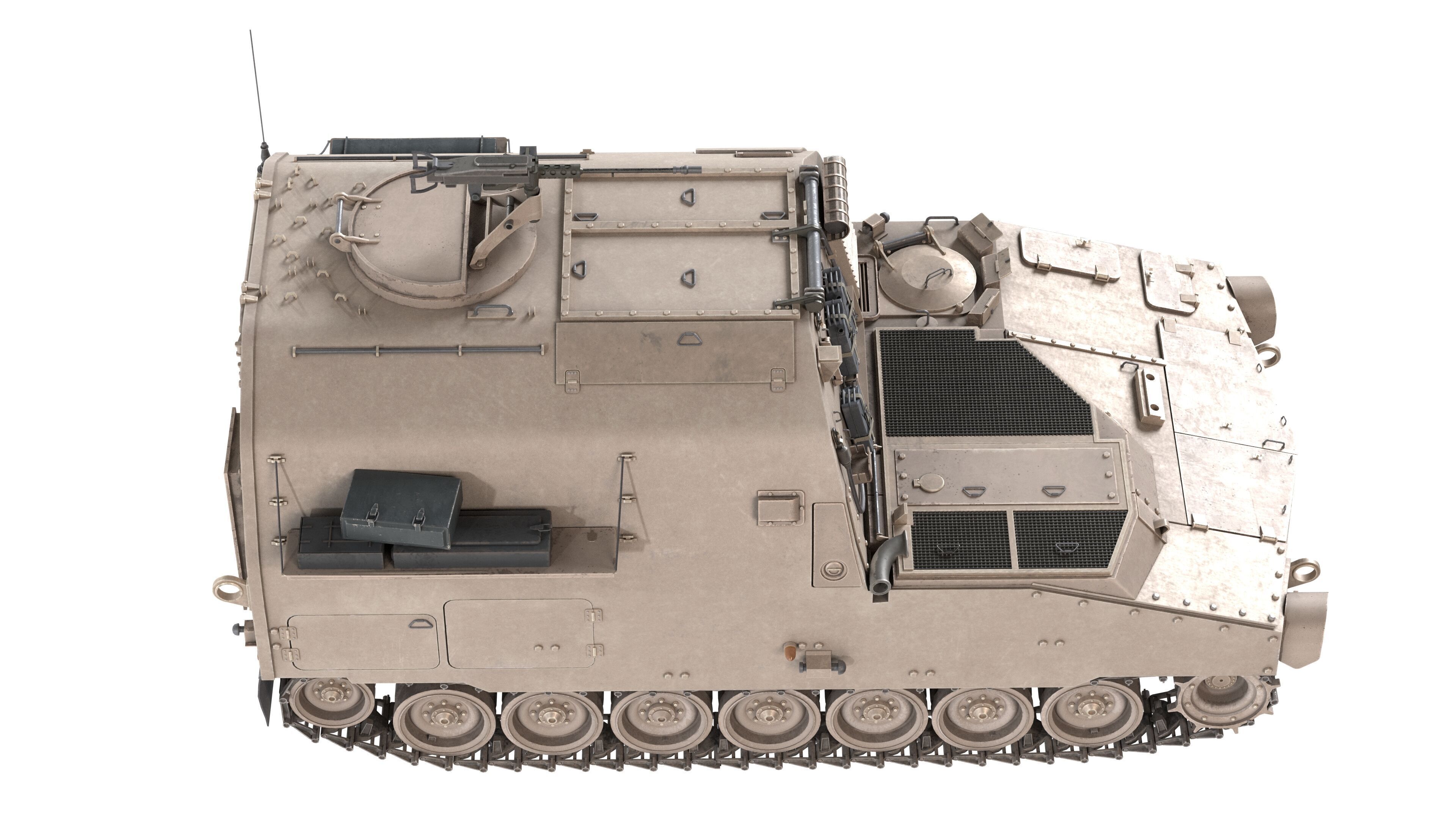 M992 Field Low-poly 3D model_5