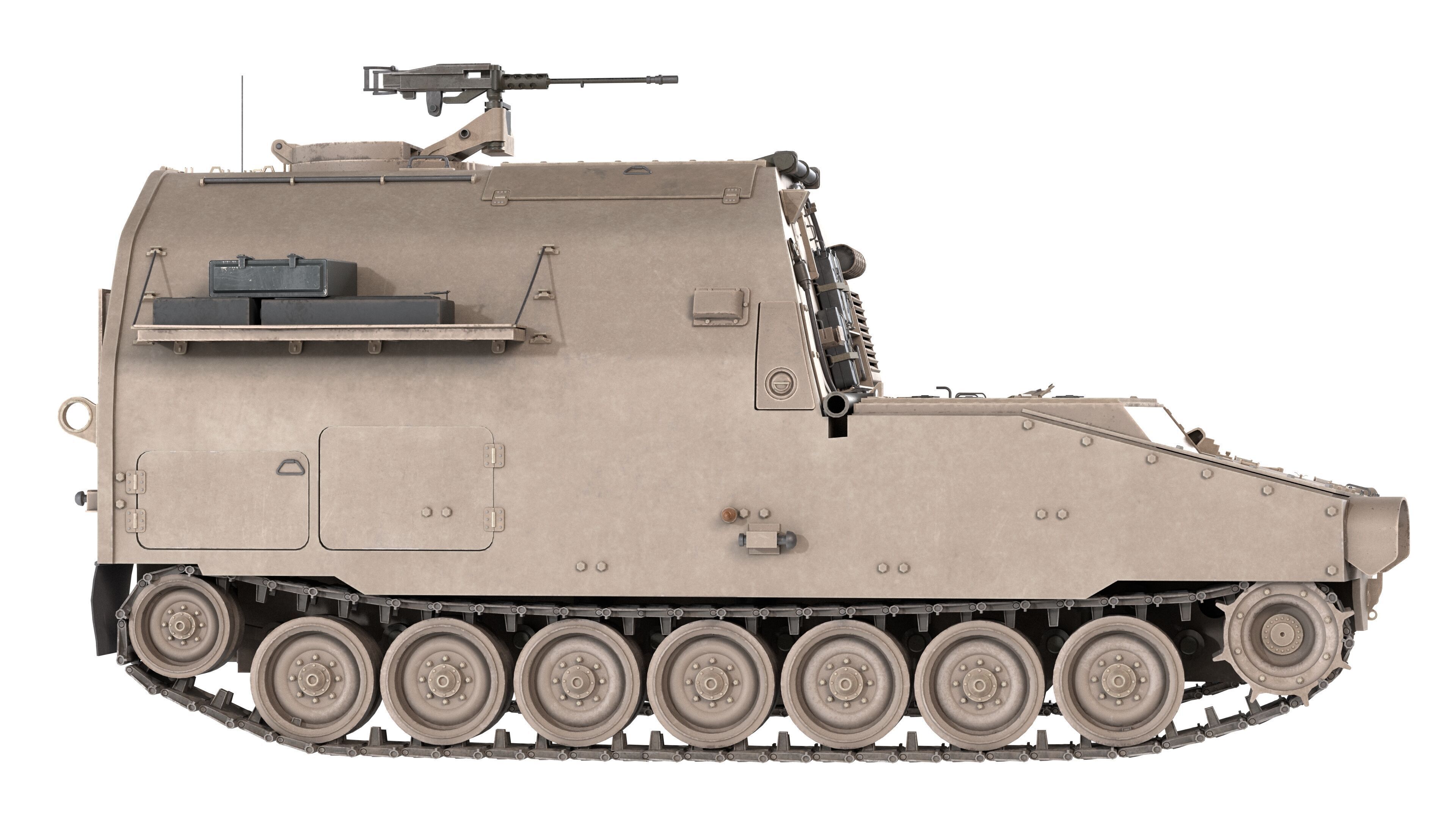 M992 Field Low-poly 3D model_4