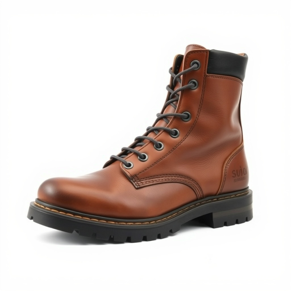 Leather Boot Model Pack with Detailed Laces and Stitching Low-poly 3D model_2