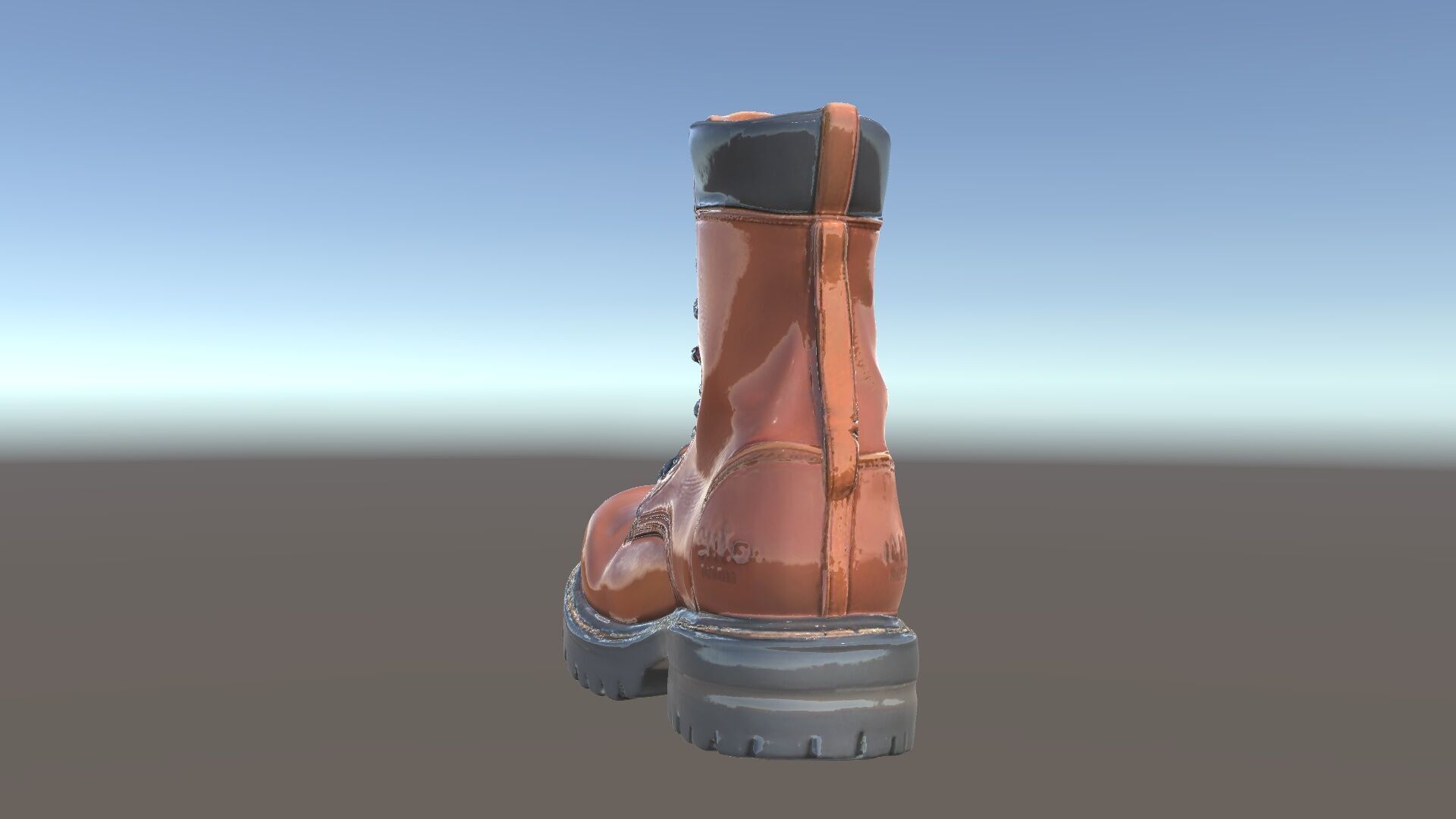 Leather Boot Model Pack with Detailed Laces and Stitching Low-poly 3D model_5