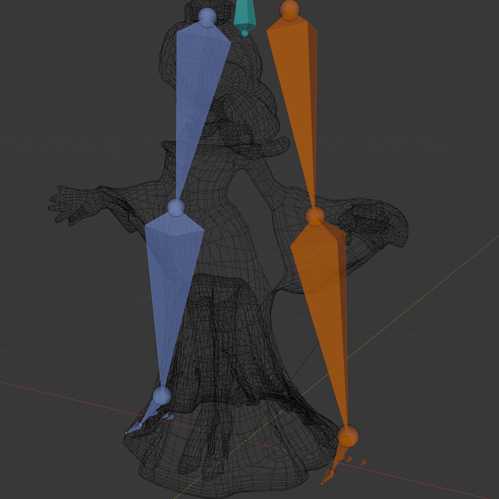 Elegant Royal Queen Character Model Rigged and Animated Low-poly 3D model_6