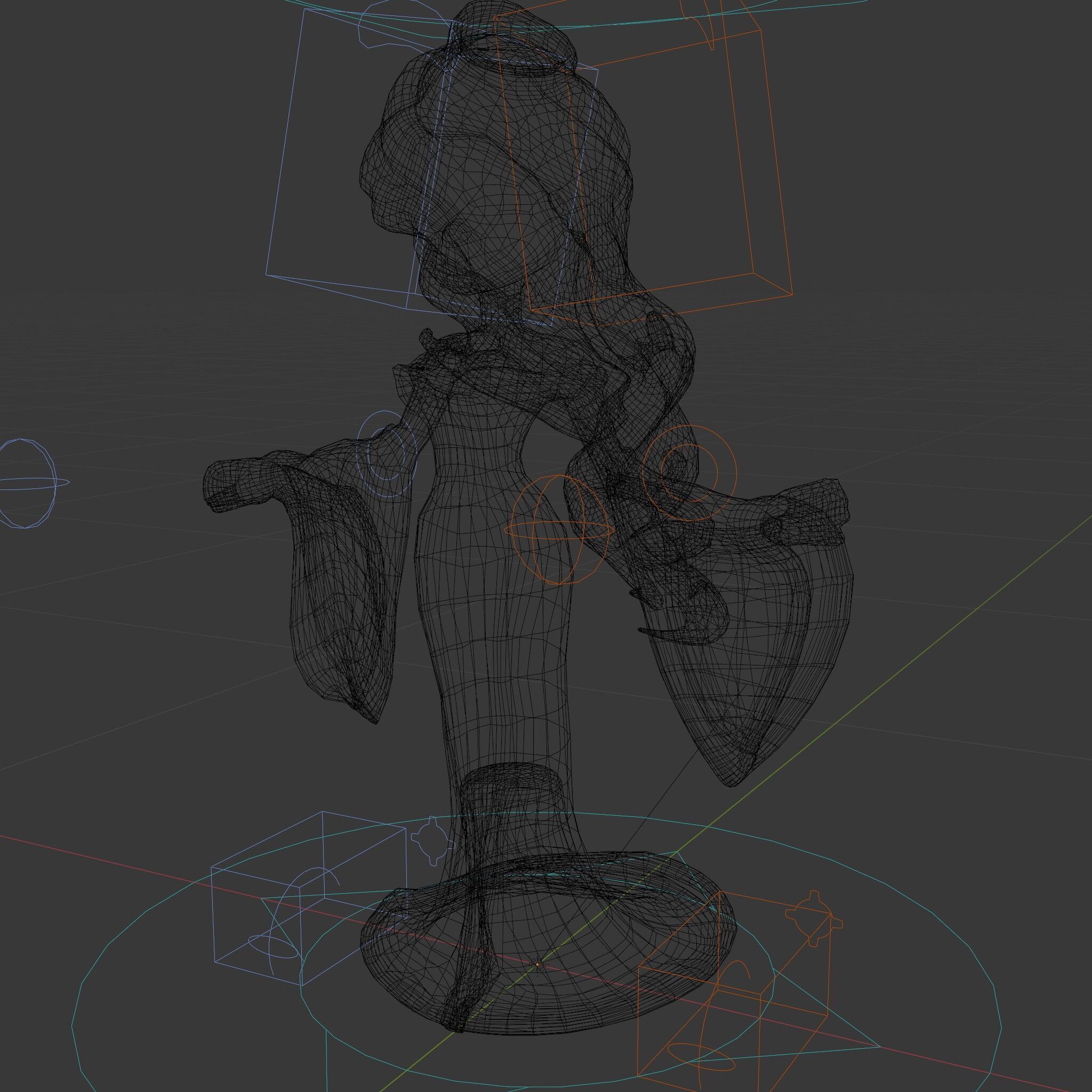 Gothic Princess D Model  Rigged and Animated Character Low-poly 3D model_8