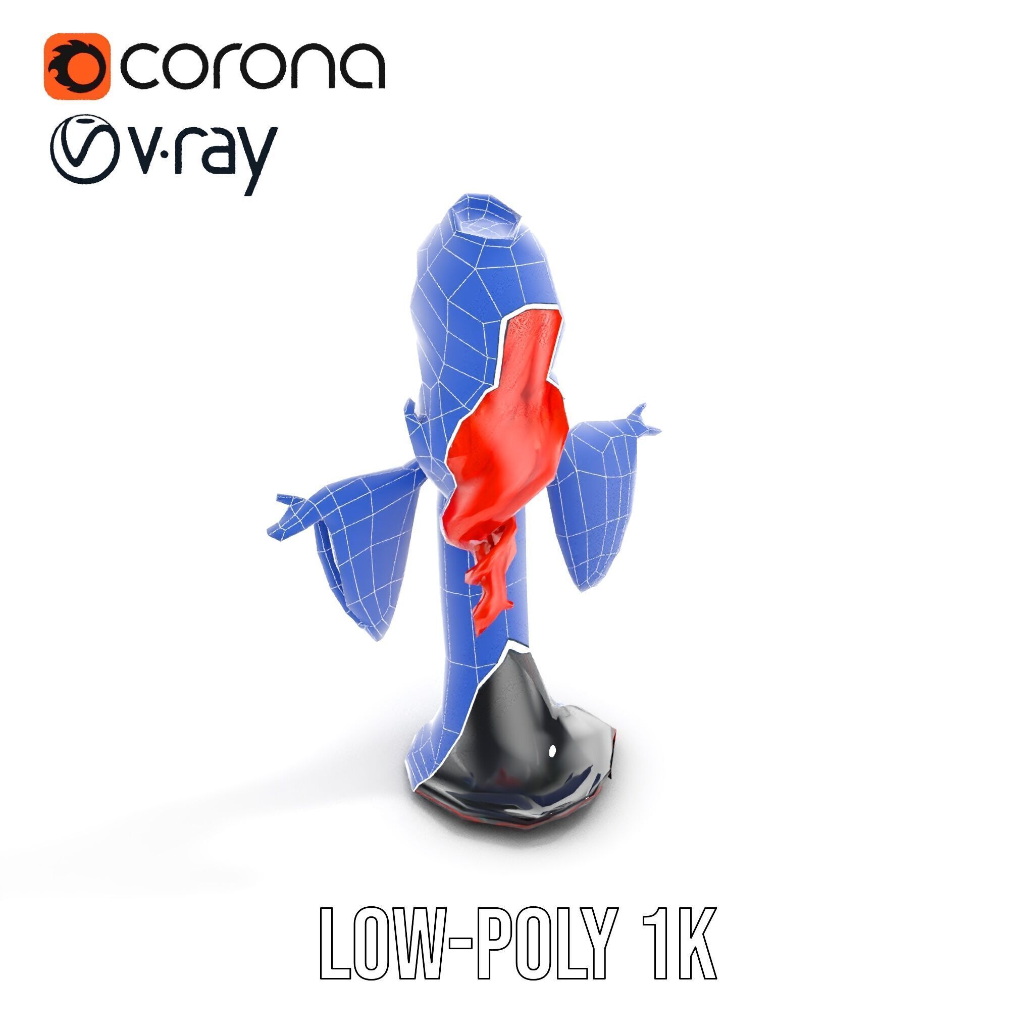 Gothic Princess D Model  Rigged and Animated Character Low-poly 3D model_12