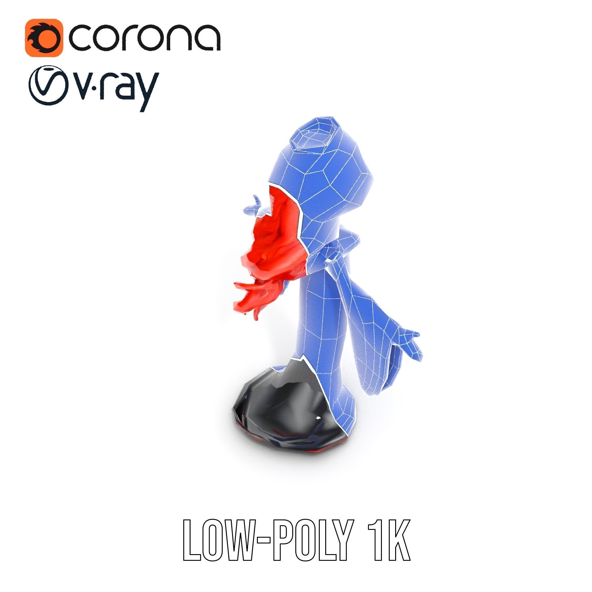 Gothic Princess D Model  Rigged and Animated Character Low-poly 3D model_22