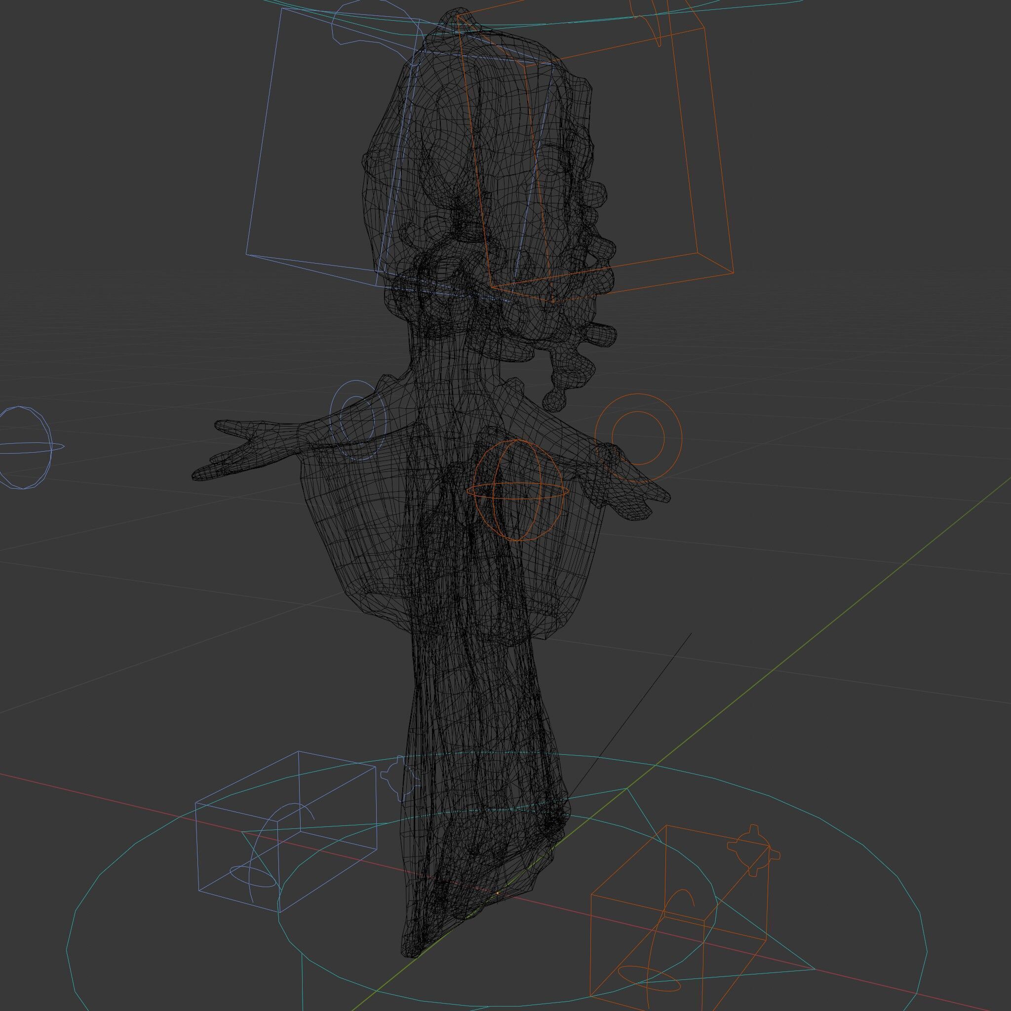 Elegant Princess Character Model  Rigged and Animated Low-poly 3D model_6