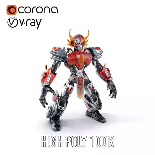 Warrior Mech Rigged and Animated D Character Model