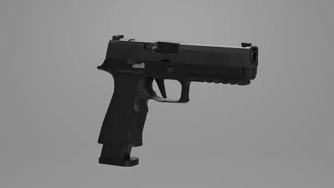 SIG SAUER P320 XTEN - High Poly 3D Handgun Model 3D model