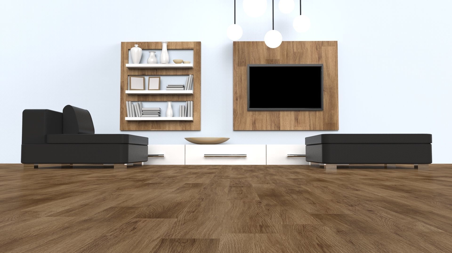 Living Room Free 3D model_1