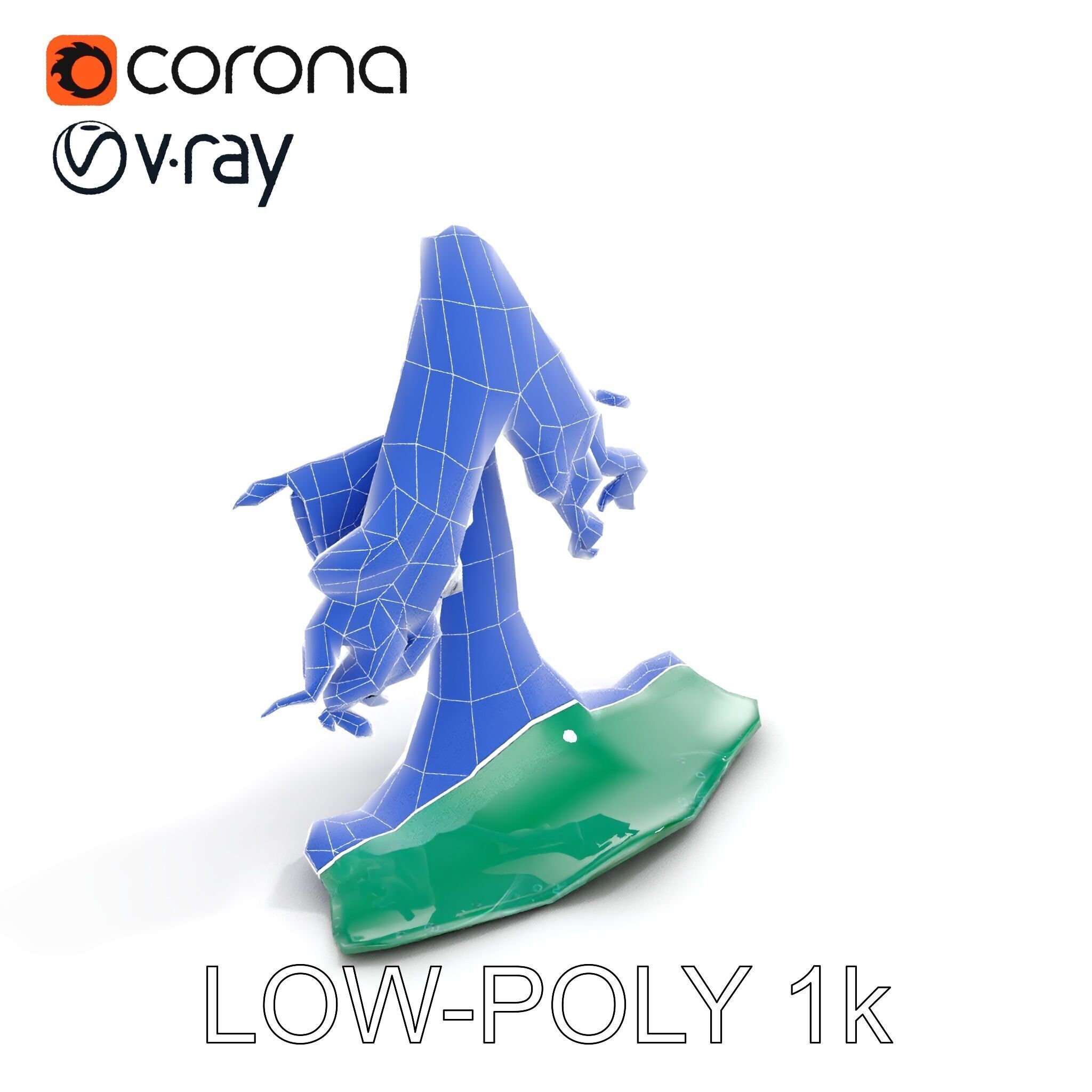 Elegant Princess Character Rigged and Animated for Games Low-poly 3D model_17