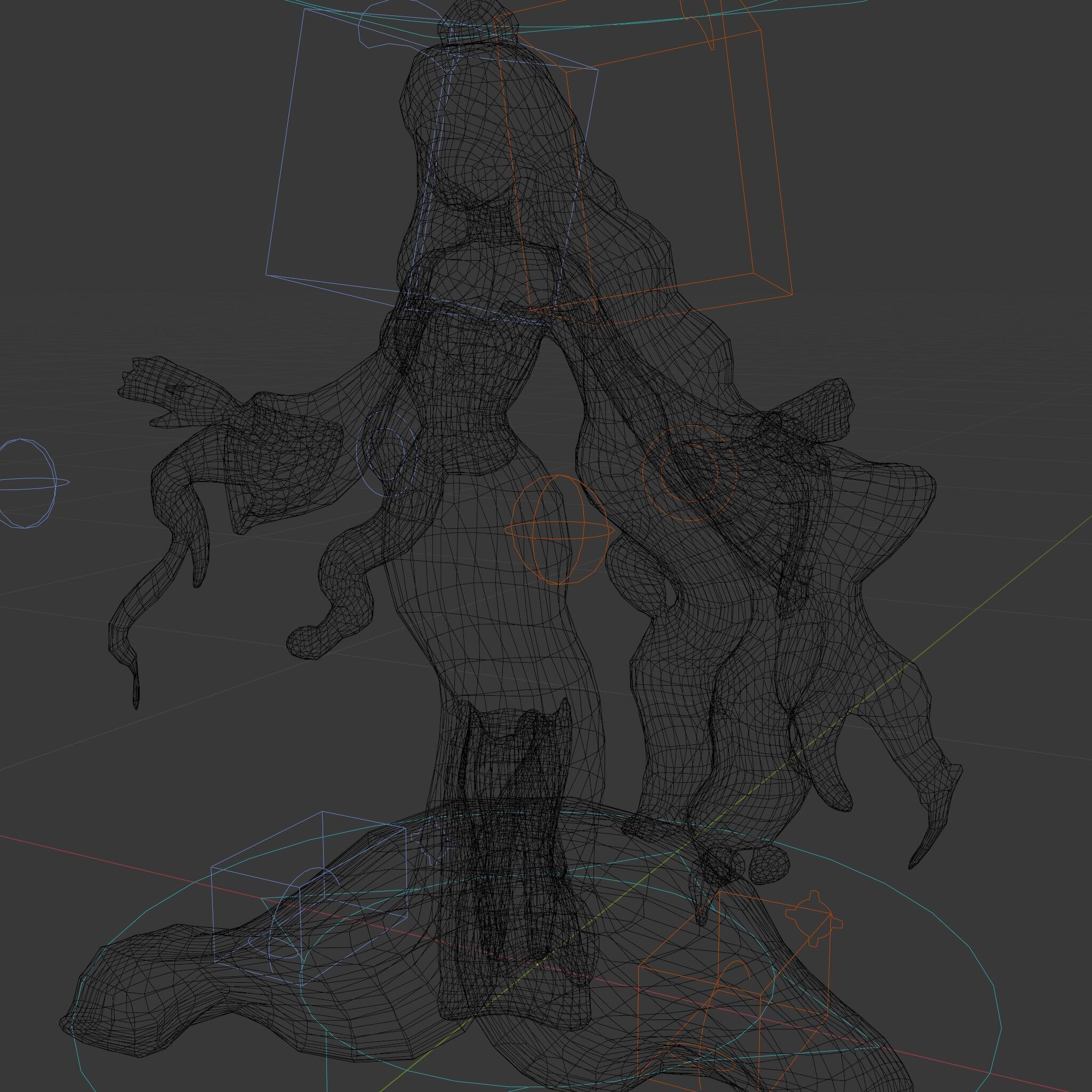 Elegant Princess Character Rigged and Animated for Games Low-poly 3D model_6