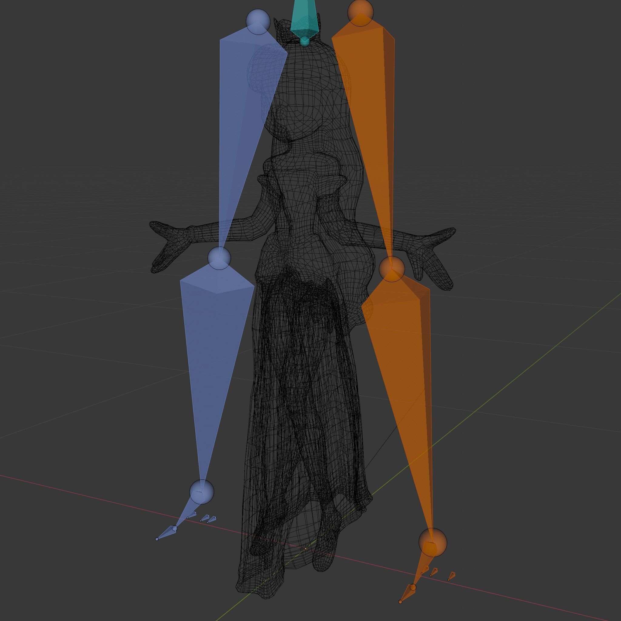 Elegant Princess Character Model Rigged and Animated  Low-poly 3D model_8