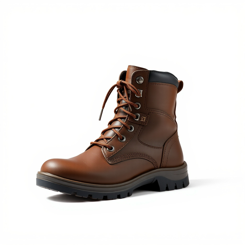 Leather Boot Model Pack with Detailed Textures Low-poly 3D model_2