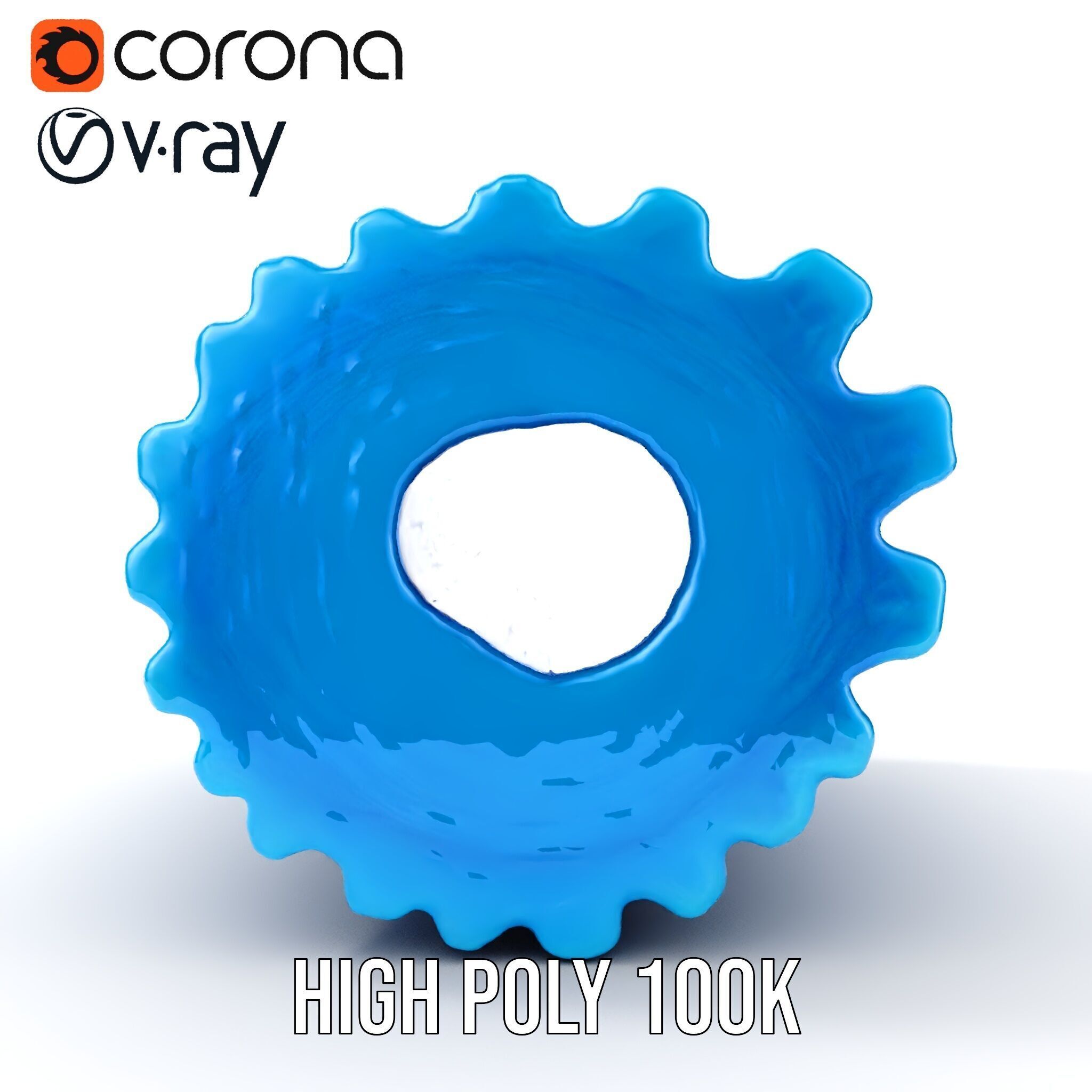 Textured Blue Foam Roller Model Pack Low-poly 3D model_25