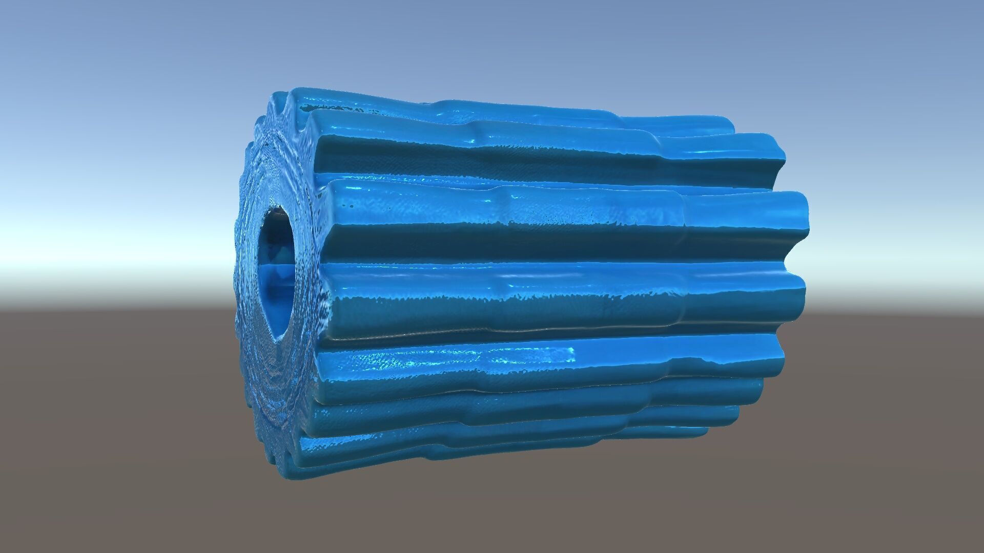 Textured Blue Foam Roller Model Pack Low-poly 3D model_5