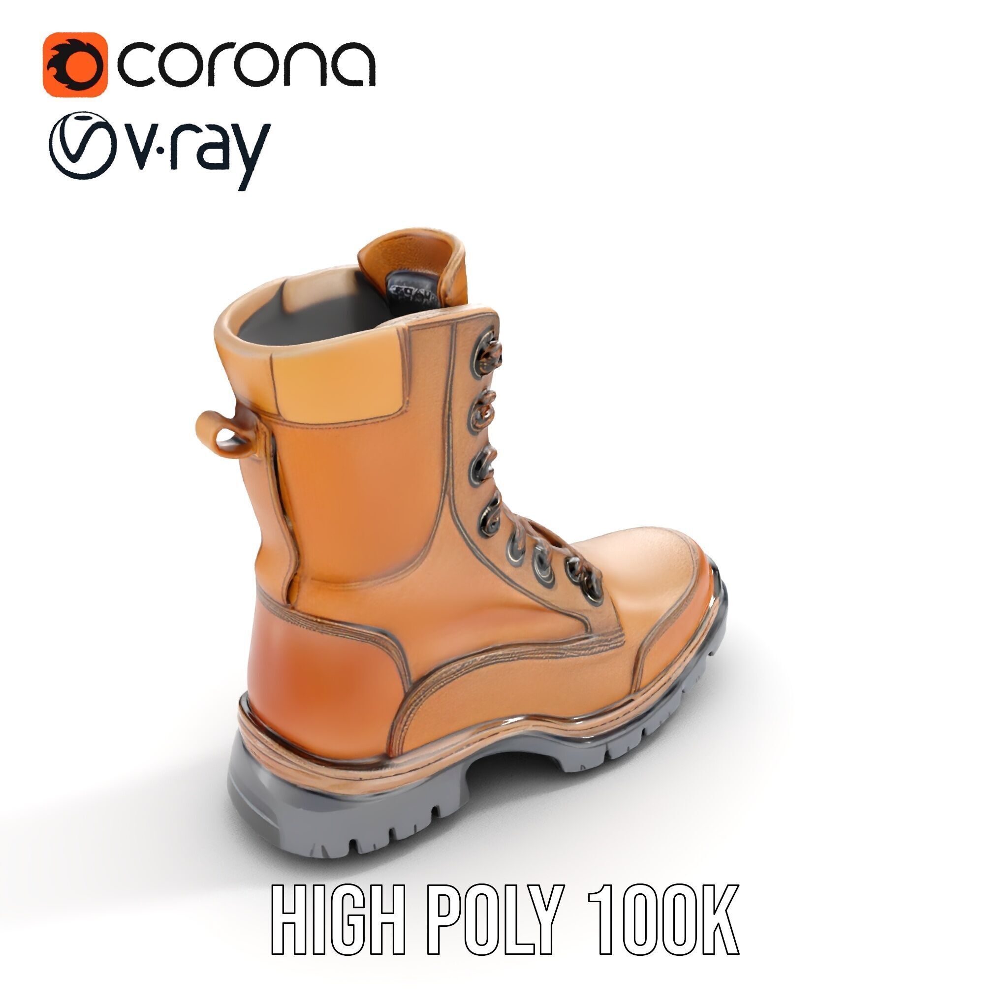 Tactical Boots D Model Pack Low-poly 3D model_22