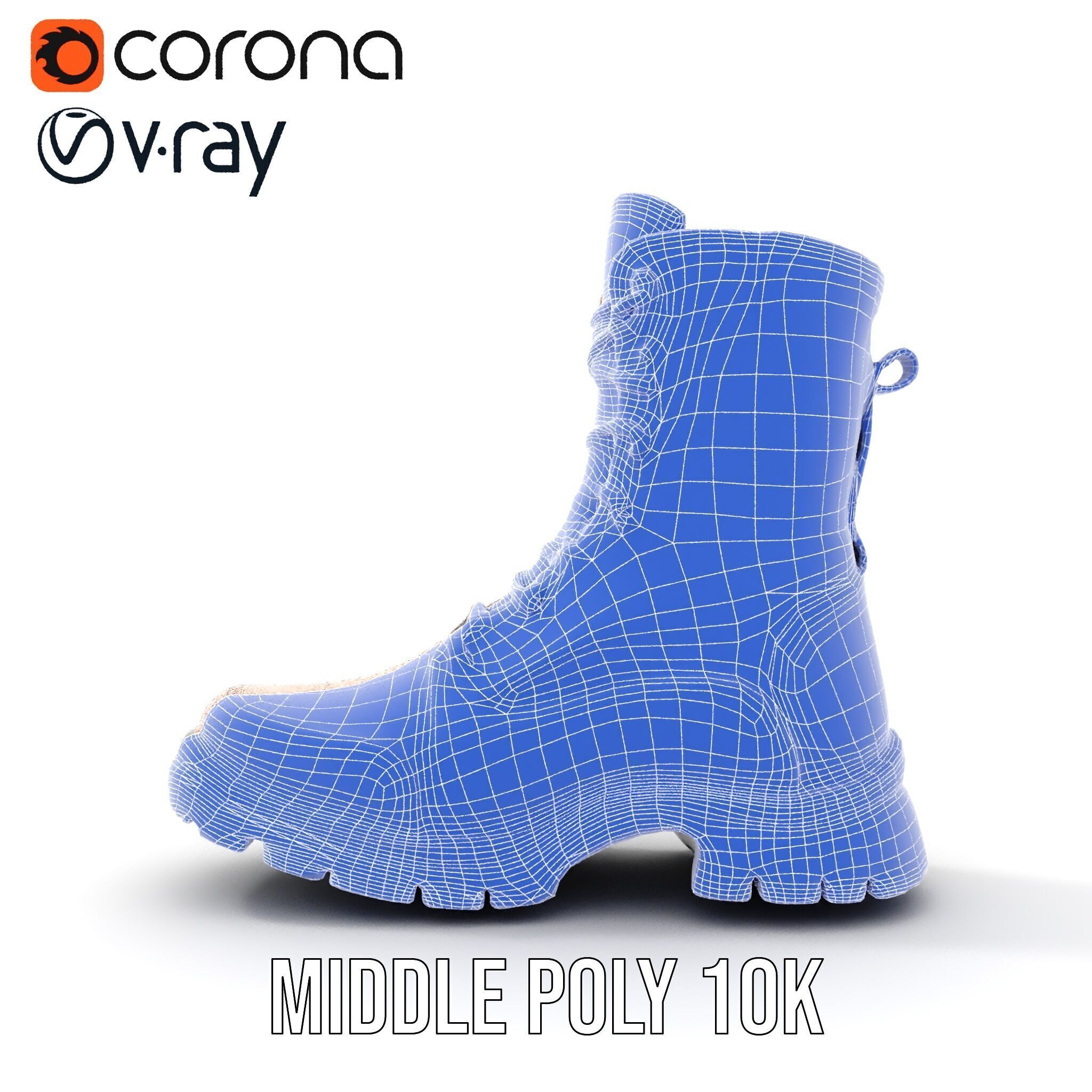 Tactical Boots D Model Pack Low-poly 3D model_30