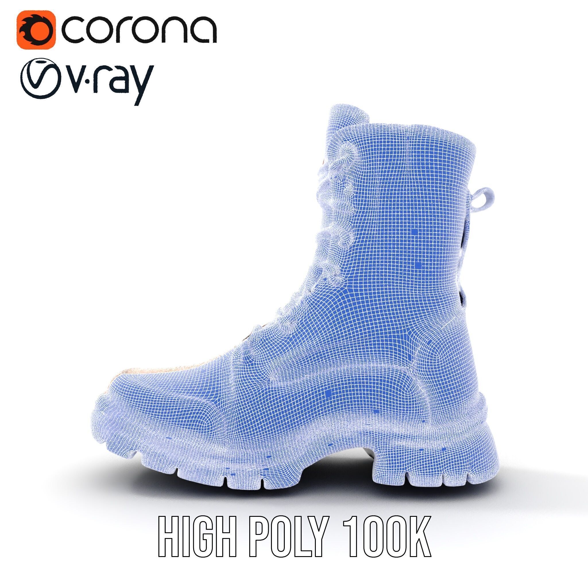 Tactical Boots D Model Pack Low-poly 3D model_32