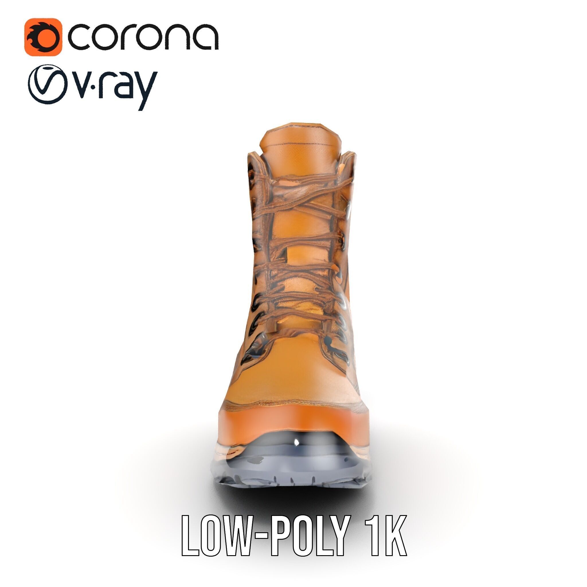 Tactical Boots D Model Pack Low-poly 3D model_12