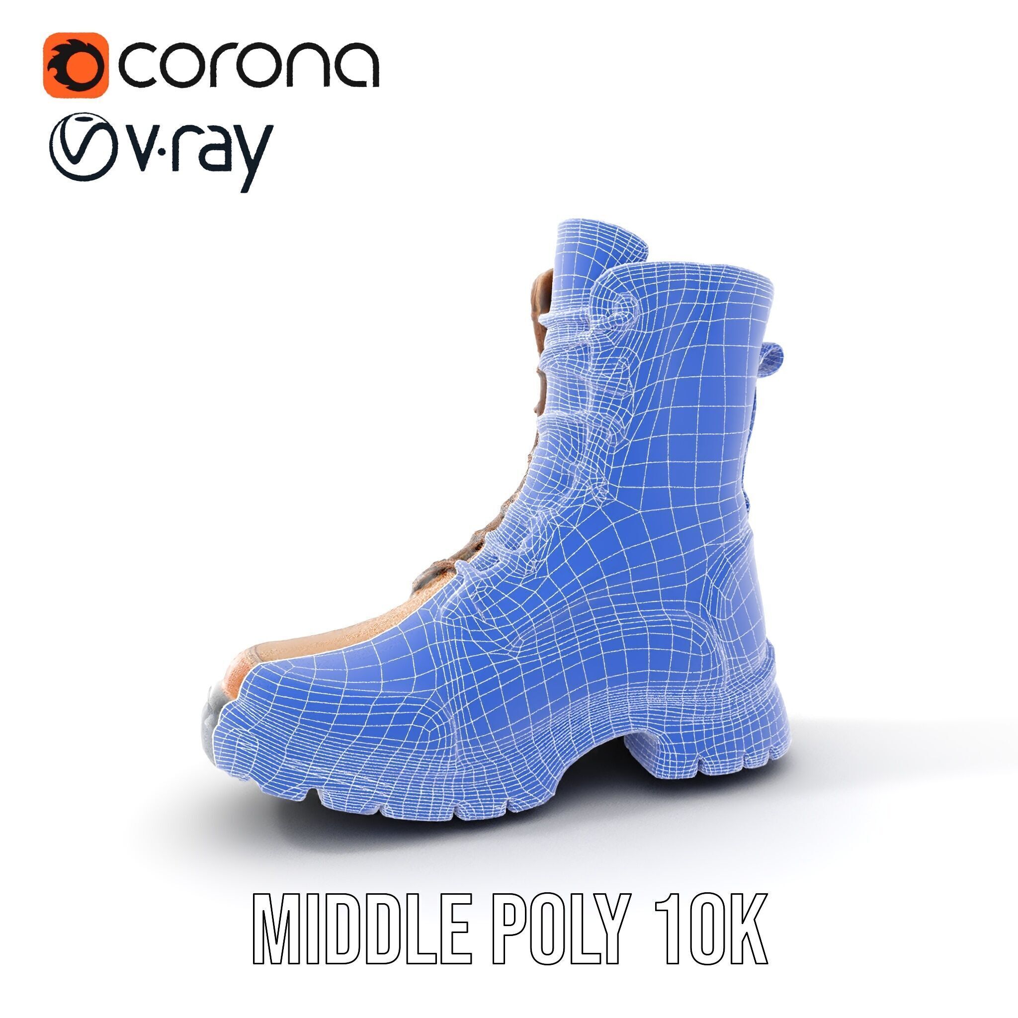 Tactical Boots D Model Pack Low-poly 3D model_17