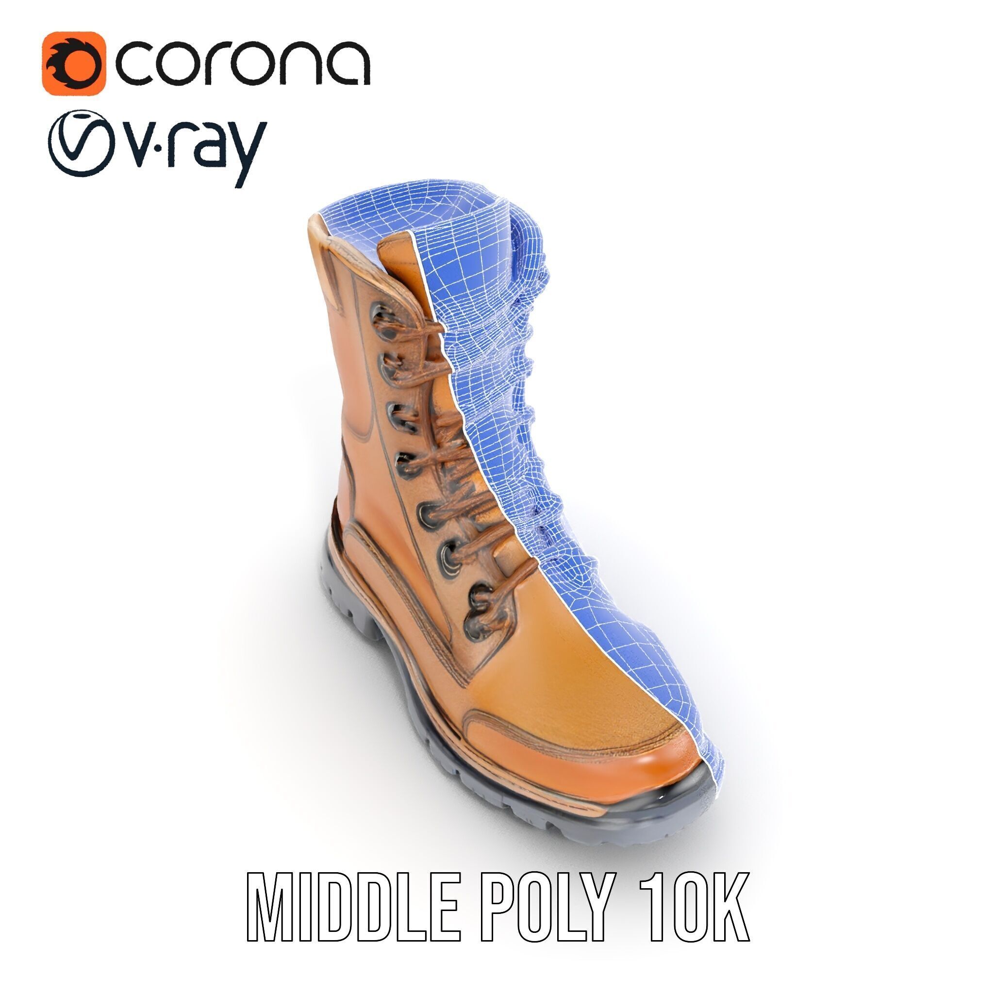 Tactical Boots D Model Pack Low-poly 3D model_28