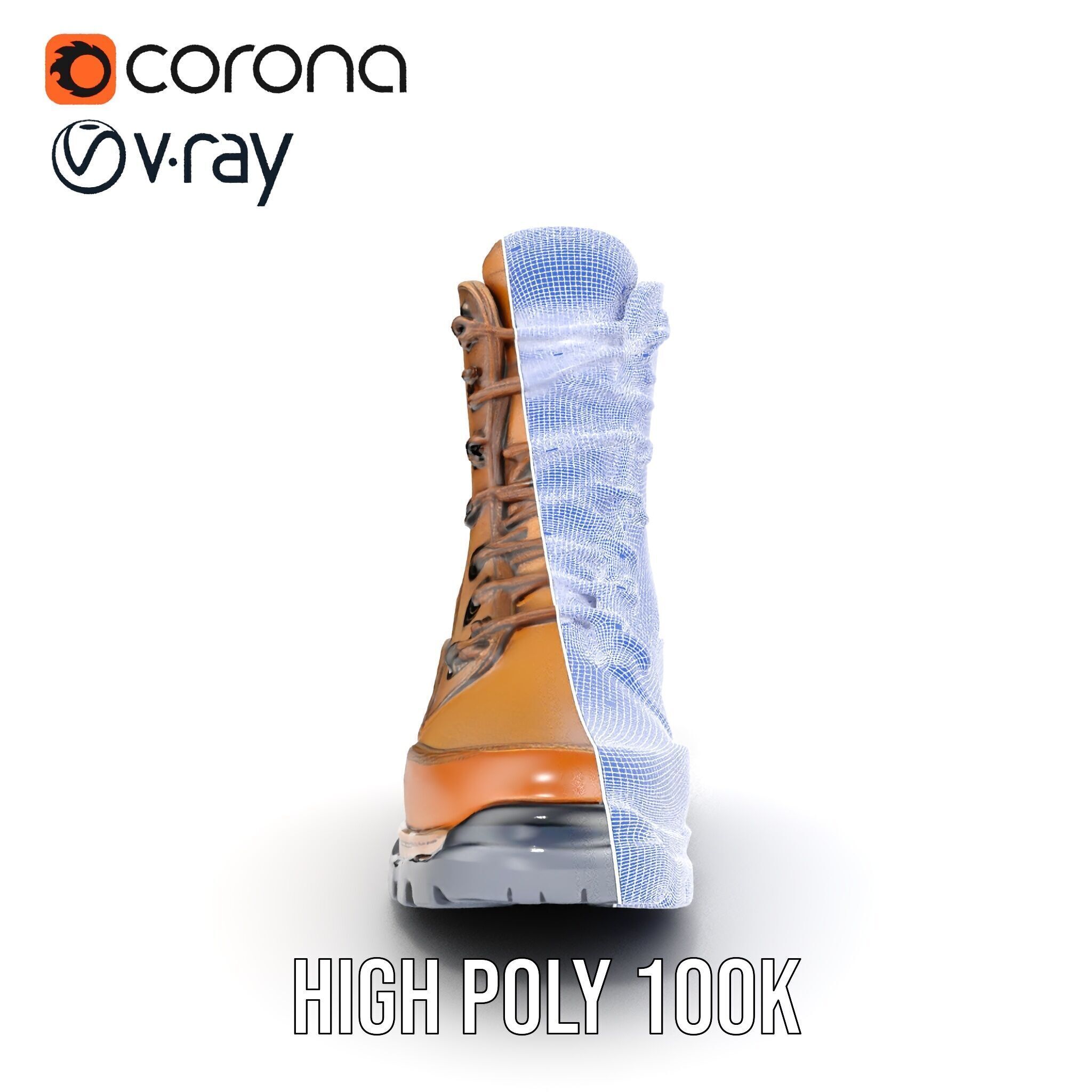 Tactical Boots D Model Pack Low-poly 3D model_35