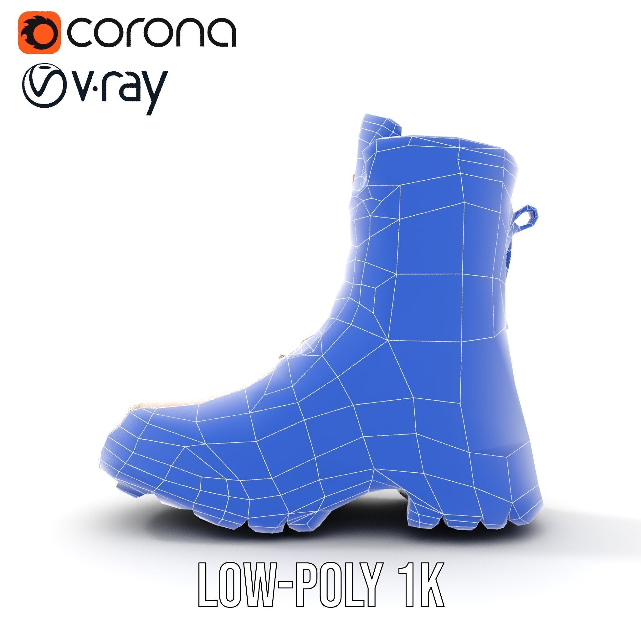 Tactical Boots D Model Pack Low-poly 3D model_29