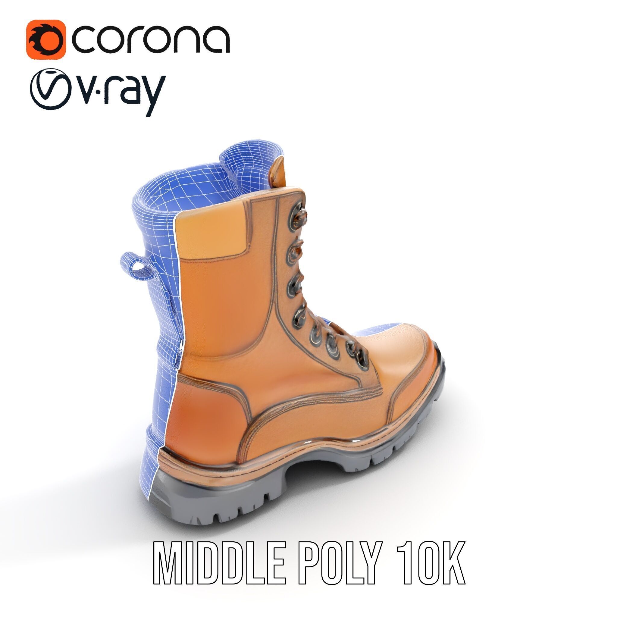 Tactical Boots D Model Pack Low-poly 3D model_23