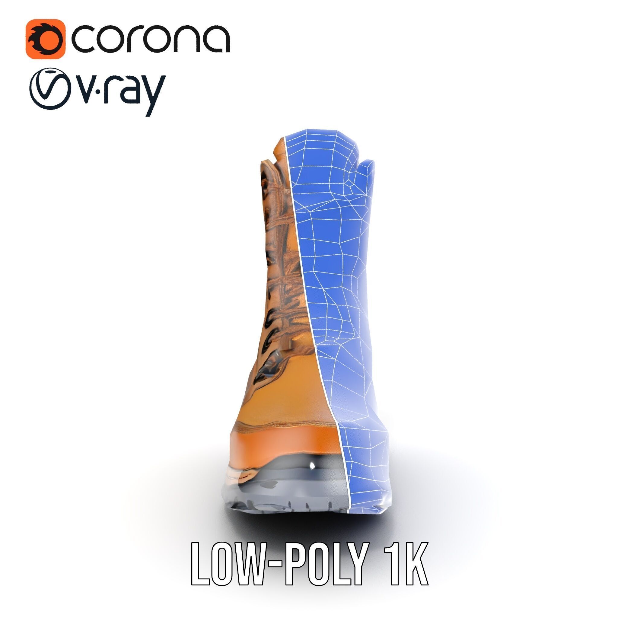 Tactical Boots D Model Pack Low-poly 3D model_26