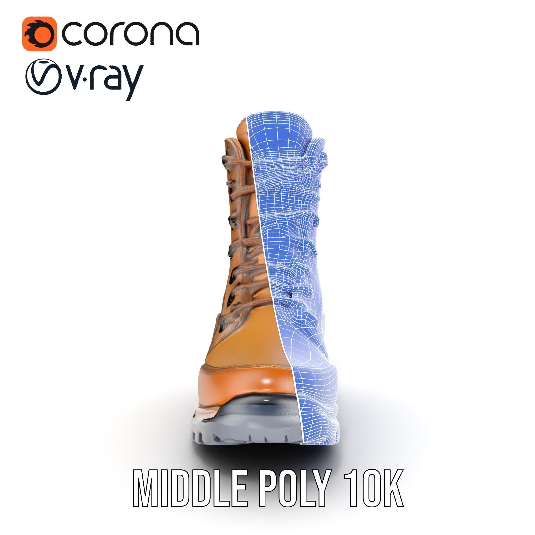 Tactical Boots D Model Pack Low-poly 3D model_25