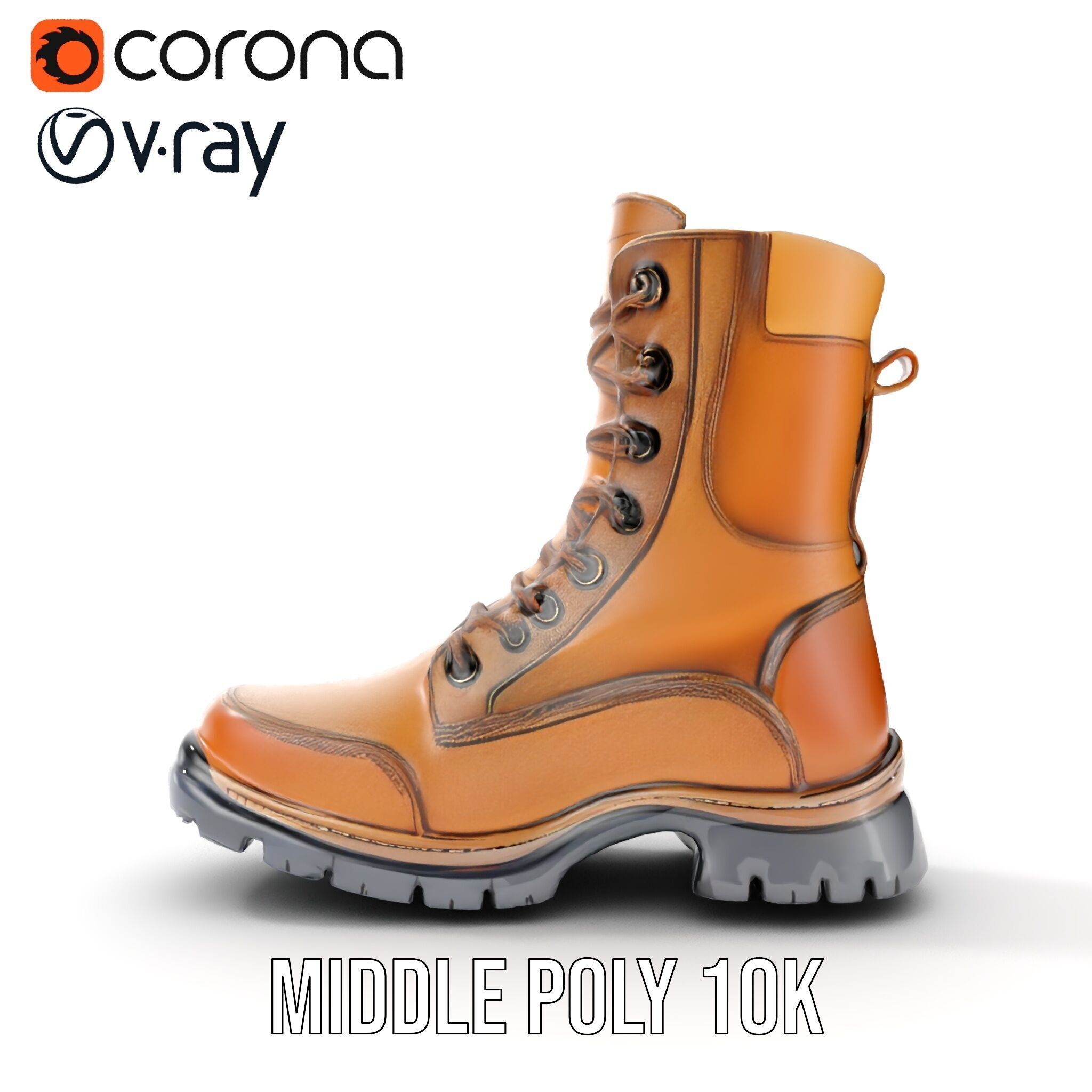 Tactical Boots D Model Pack Low-poly 3D model_20