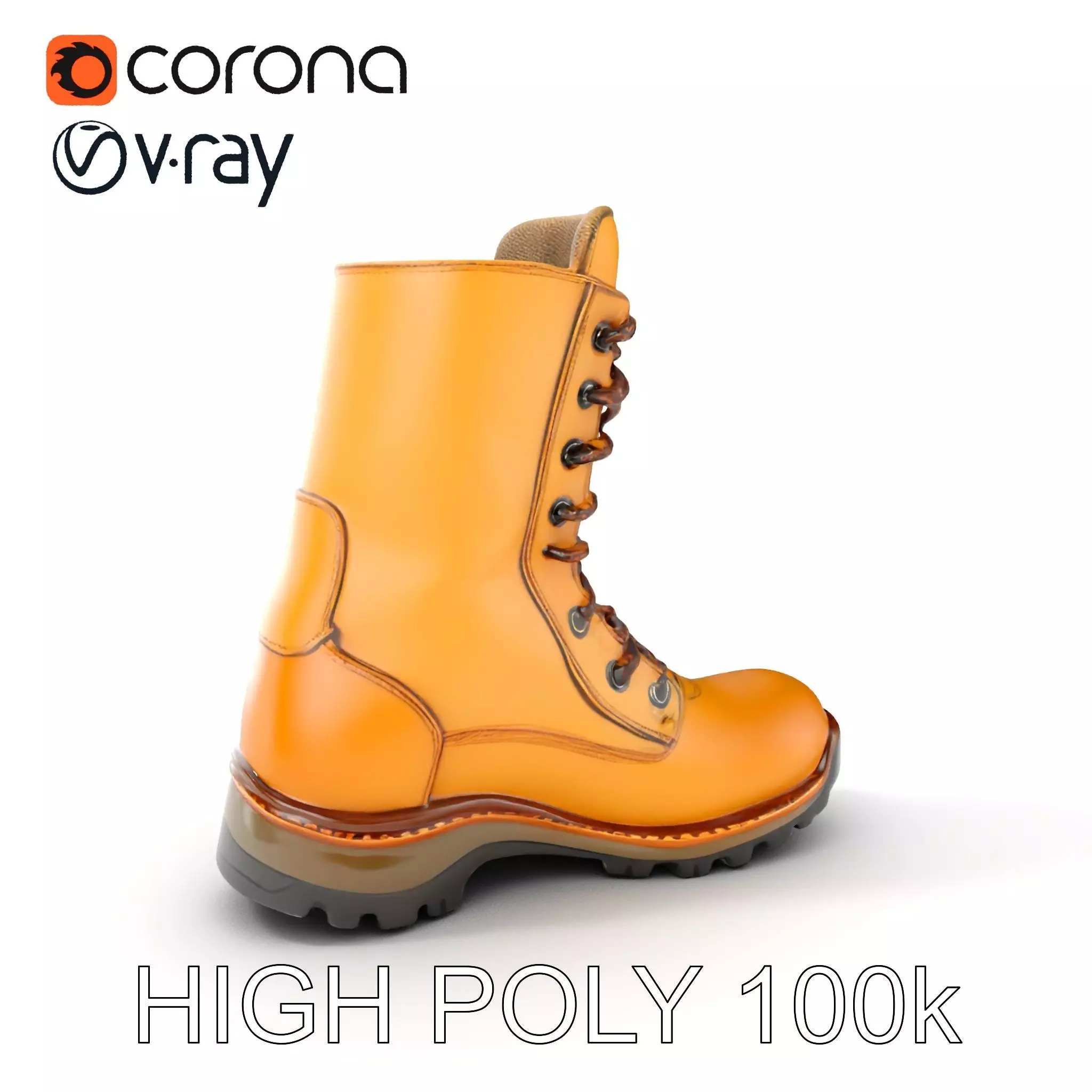 Durable Hiking Boot Model Pack Versatile Outdoor Footwear Low-poly 3D model_0