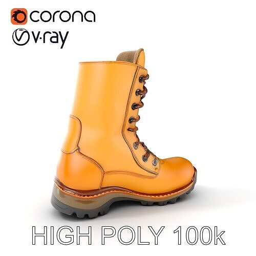 Durable Hiking Boot Model Pack  Versatile Outdoor Footwear Low-poly 3D model